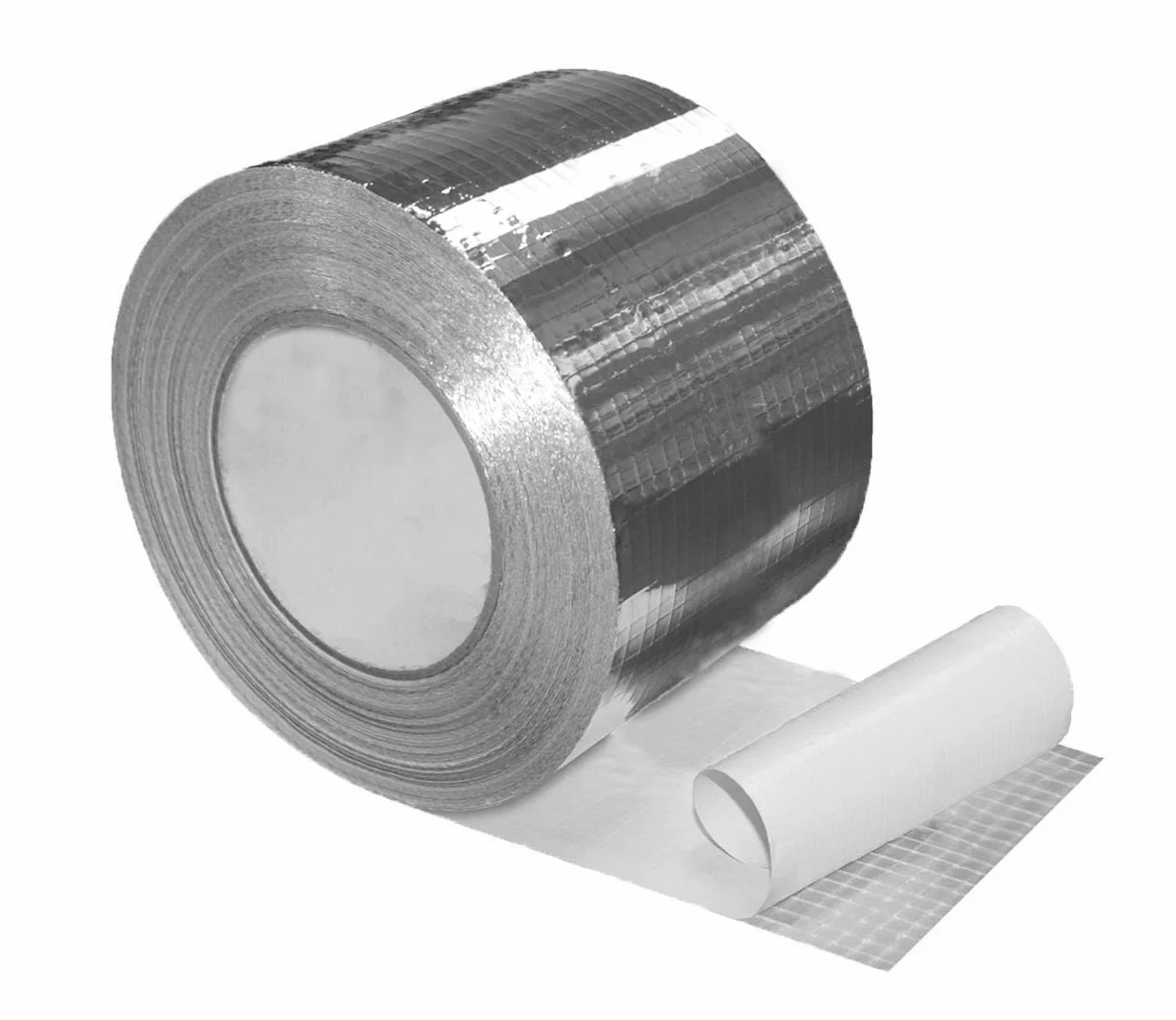 ALU TAZ Wzmocniona Siatką Aluminiowa Taśma Klejąca, Taśma Aluminiowa, 100 mm x 50 m do Systemów Wentylacyjnych i Klimatyzacyjnych, Wzmocniona Taśma Samoprzylepna, Taśma Uszczelniająca