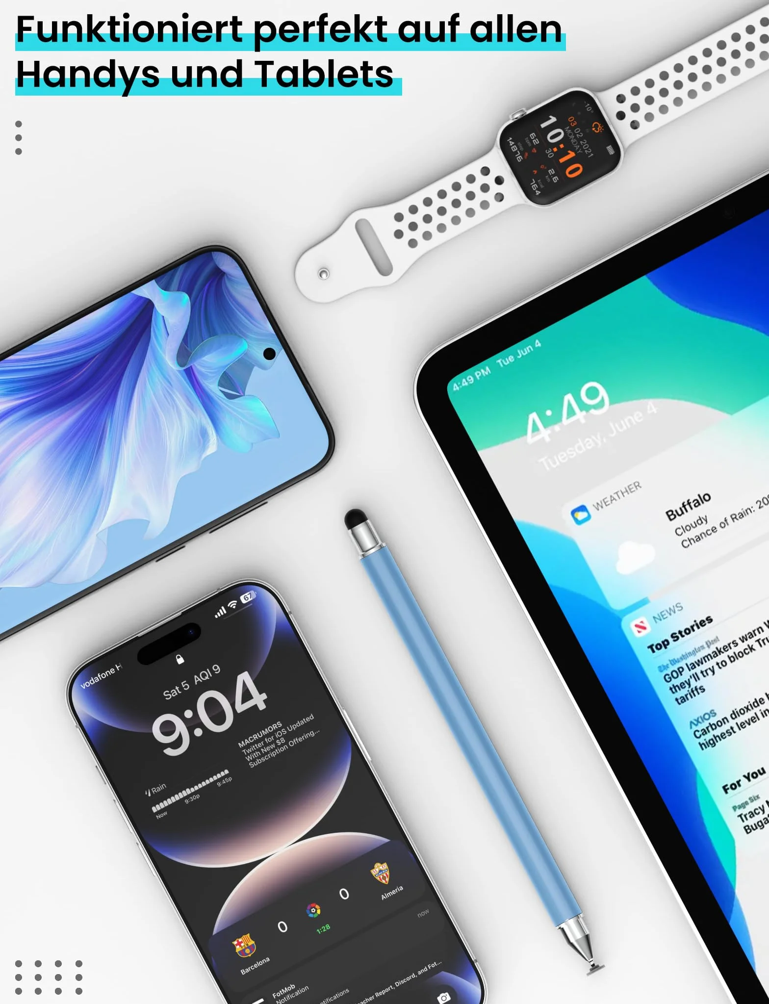 MEKO rysik do tabletu 3 w 1, magnetyczny ekran dotykowy, włókno gumowe, rysik do wszystkich tabletów/telefonów komórkowych, takich jak iPhone/iPad/Pro/Mini/Switch/Samsung/Huawei/Xiaomi/Surface