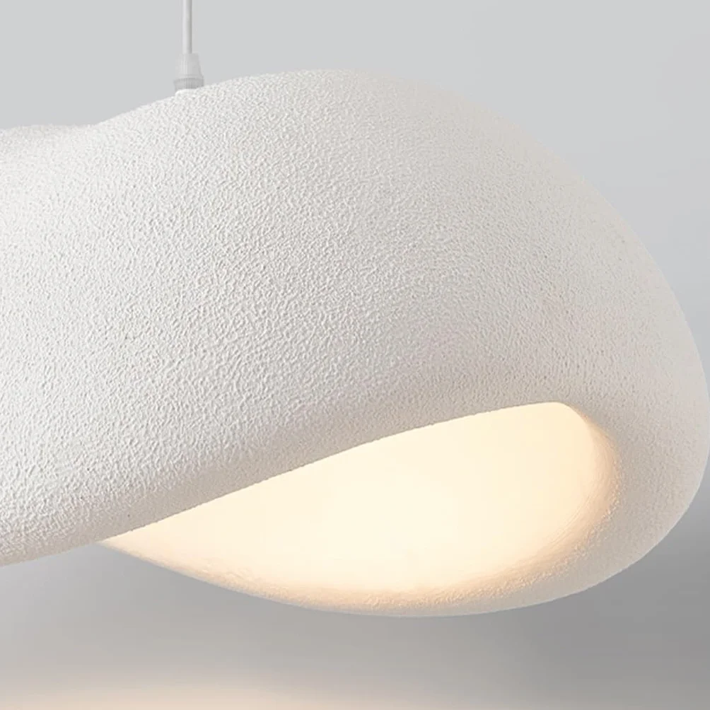 Lampa Wisząca Wabi-Sabi E27 Nowoczesny Japoński Styl Regulowana Wysokość Do Stołu Jadalnianego, Salonu, Sypialni, Kuchni, Kawiarni, Korytarza - Białe Gniazdo Ptaka Kreatywny Żyrandol(40cm)