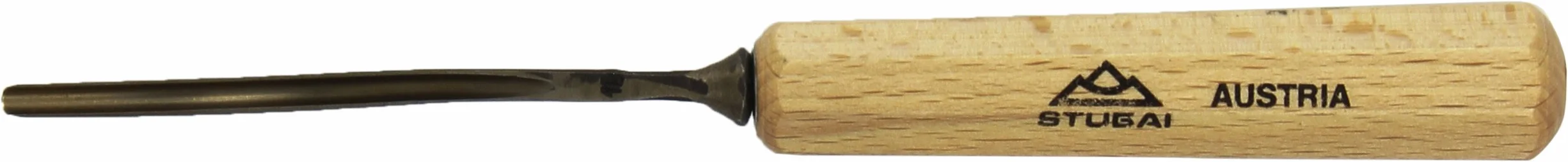 Stubai 521803 typ 18 z drewnianym uchwytem, dłuto do rzeźbienia w drewnie, złoty/beżowy, 3 mm