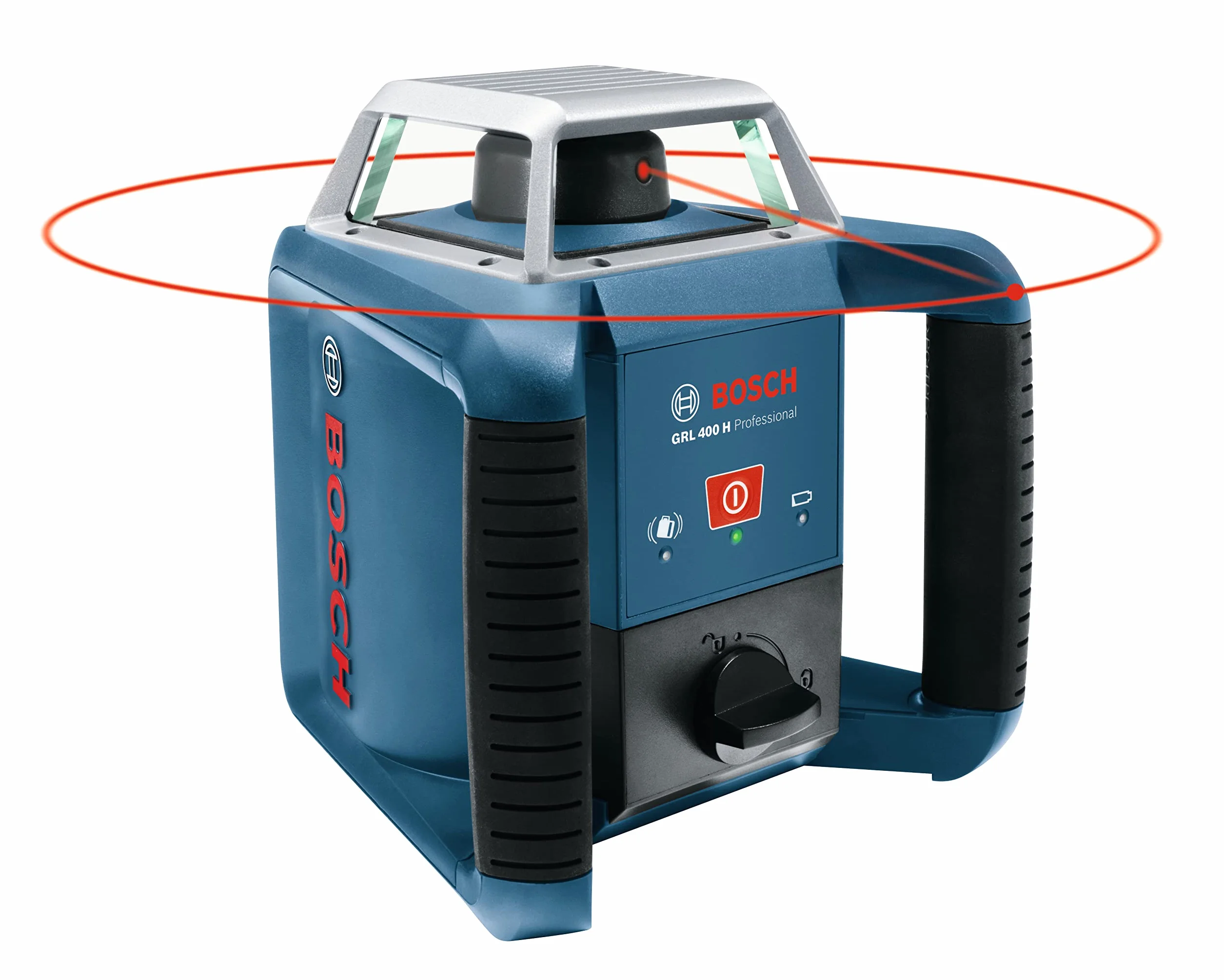 Bosch Professional Laser obrotowy GRL 400 H (jeden przycisk obsługowy, zasięg pracy: do 400 m (średnica), walizka)