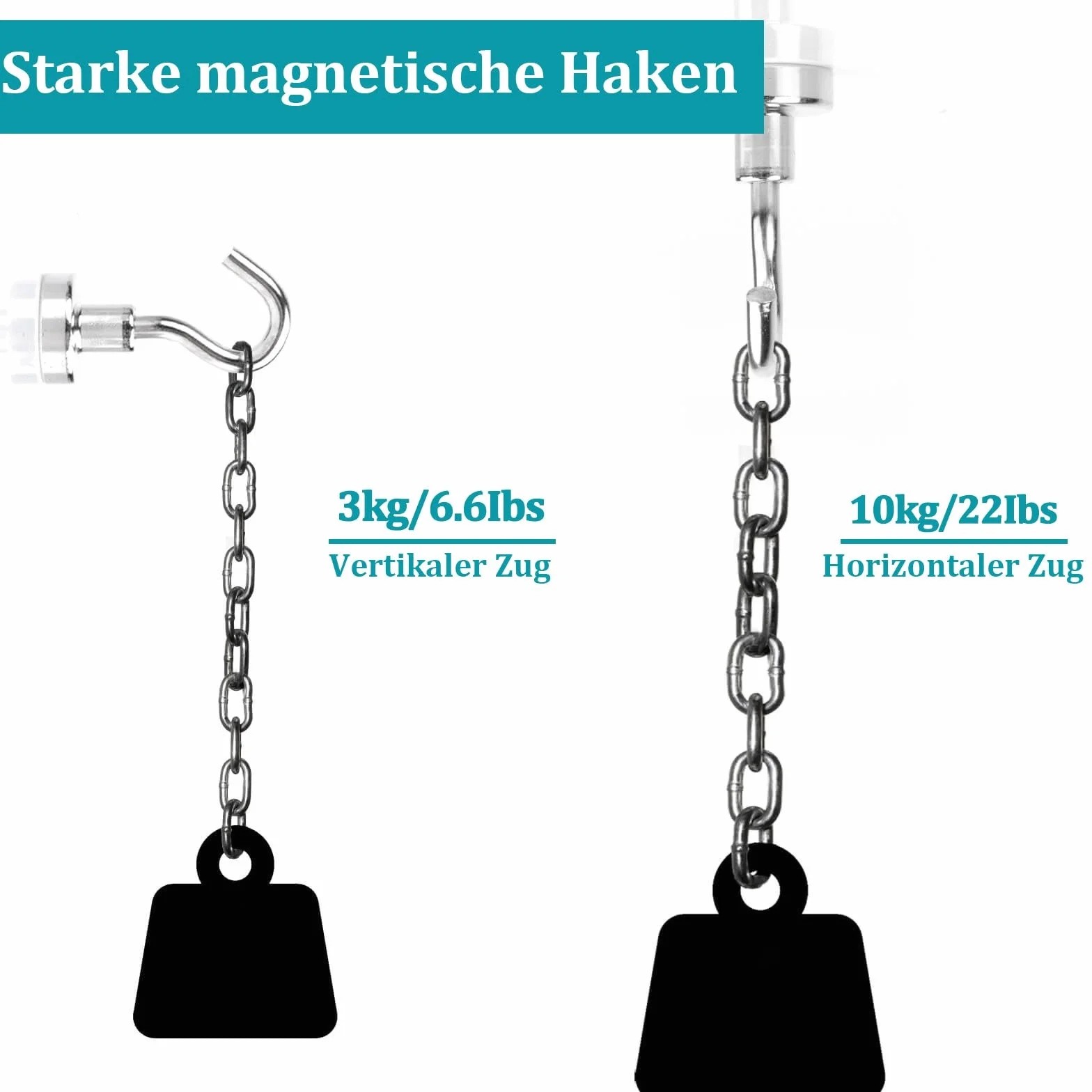 MIN CI Mocne haczyki magnetyczne, 16 mm, wytrzymałe, 10 kg, magnesy neodymowe do kabin wycieczkowych, lodówki, kuchni, miejsca pracy