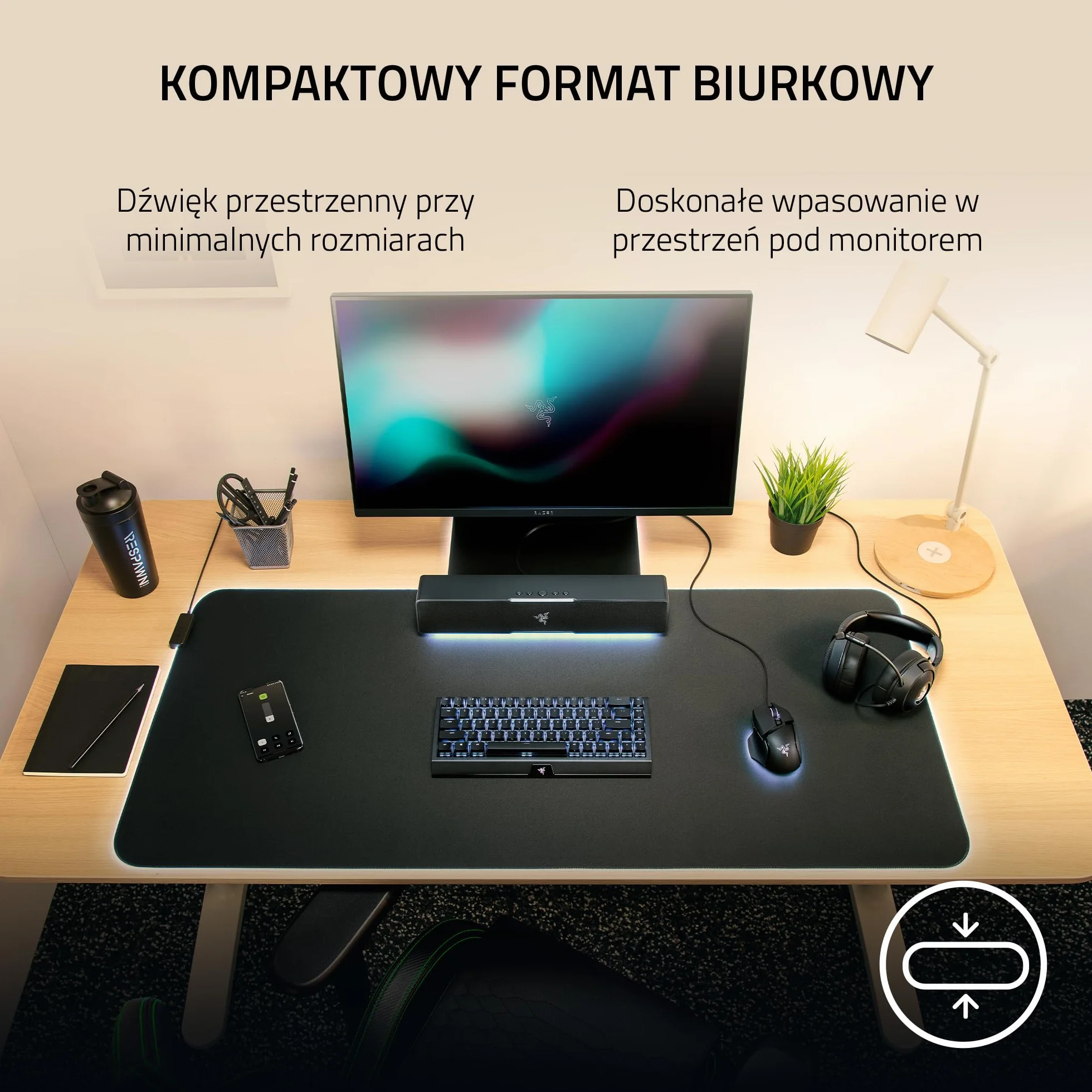 Razer Leviathan V2 X listwa dźwiękowa do gier PC Bluetooth 5.0 USB-C Czarny
