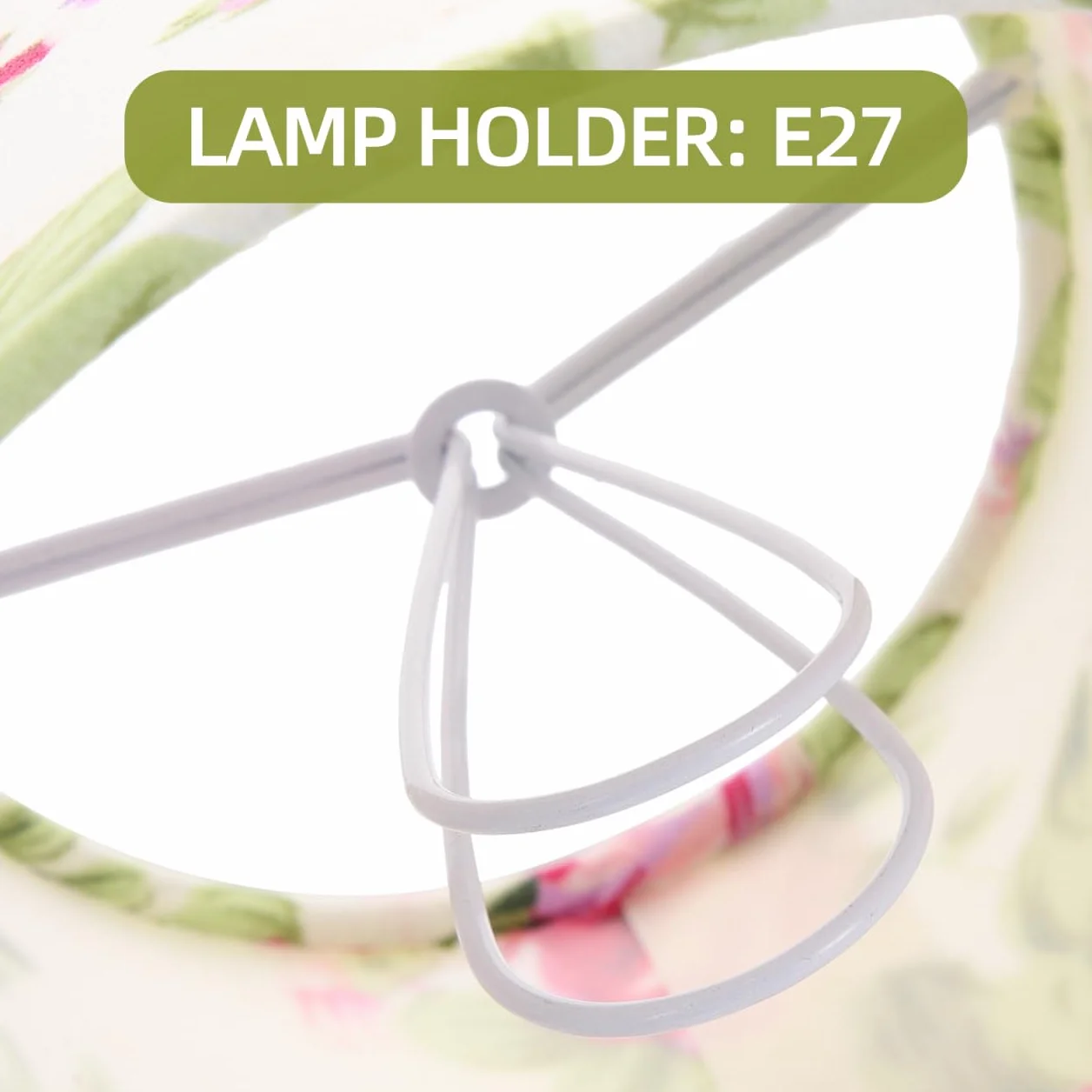 Generic Abażur z materiału z kwiatowym wzorem do lamp E27, E14, uniwersalny abażur, akcesoria do lamp kryształowych i kinkietów, osłona światła dla ochrony oczu 14 x 15 x 3,5 cala