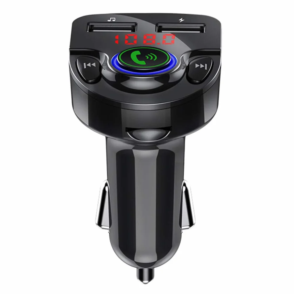 Samochodowy nadajnik FM Bluetooth G32 12-24V Adapter samochodowy Bluetooth Odtwarzacz MP3 Zestaw głośnomówiący FM Karta pamięci A2DP Akcesorium samochodowe Podwójny port USB (czarny)