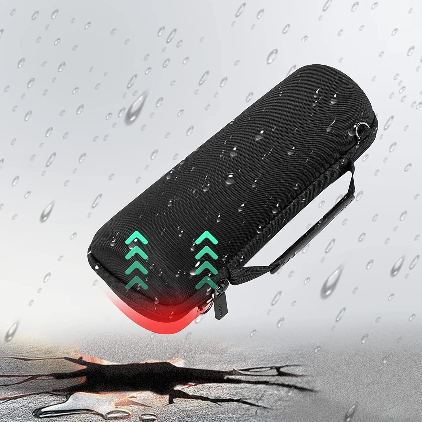 co2CREA Twardy futerał podróżny dla JBL Flip 6 / JBL Flip 5 Przenośny głośnik Bluetooth (pudełko pojedyncze) (Flip 6/5 etui, czarny+blau)