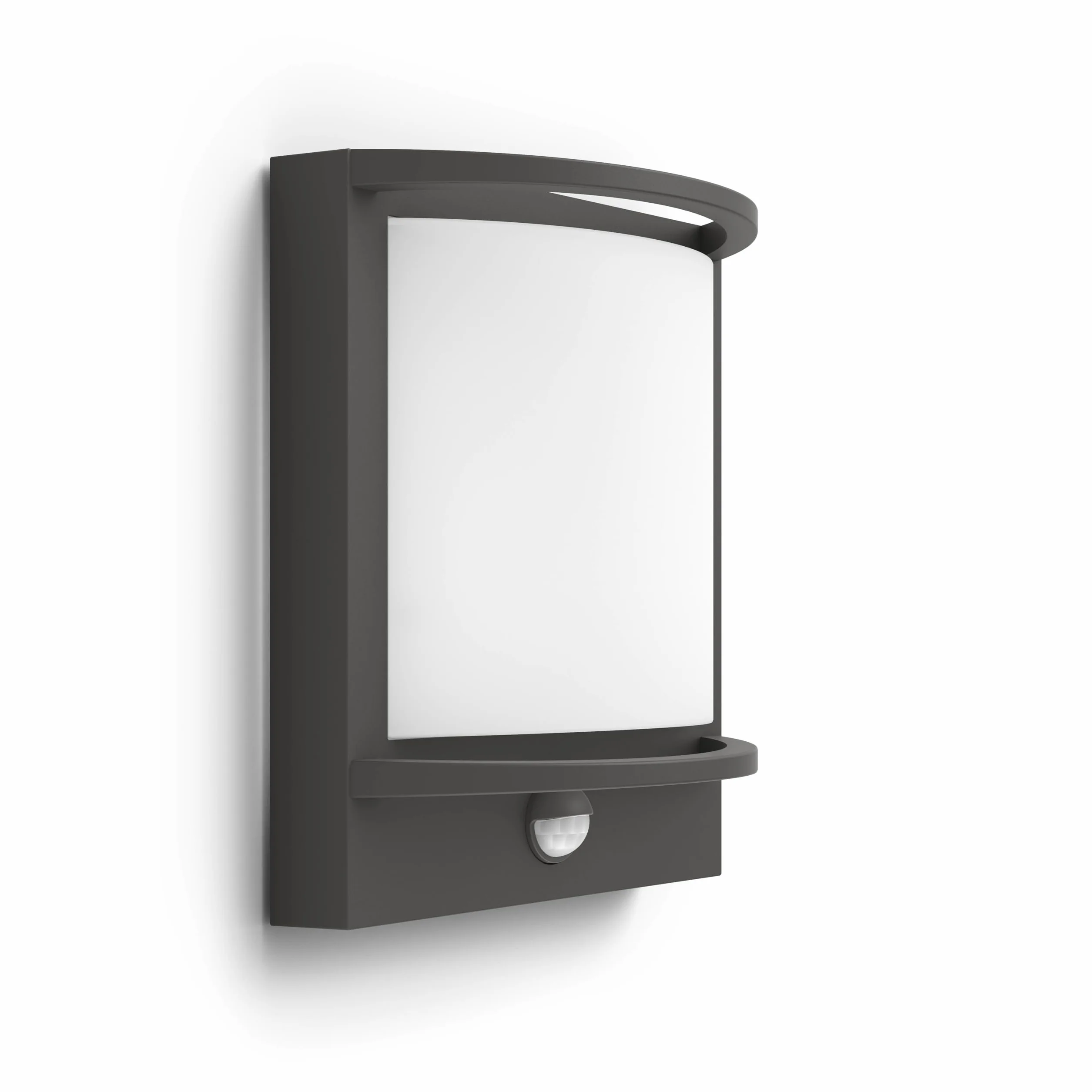 Philips myGarden Samondra lampa ścienna LED z czujnikiem ruchu, antracytowa, do ogrodu, na patio i na zewnątrz, 2700 K