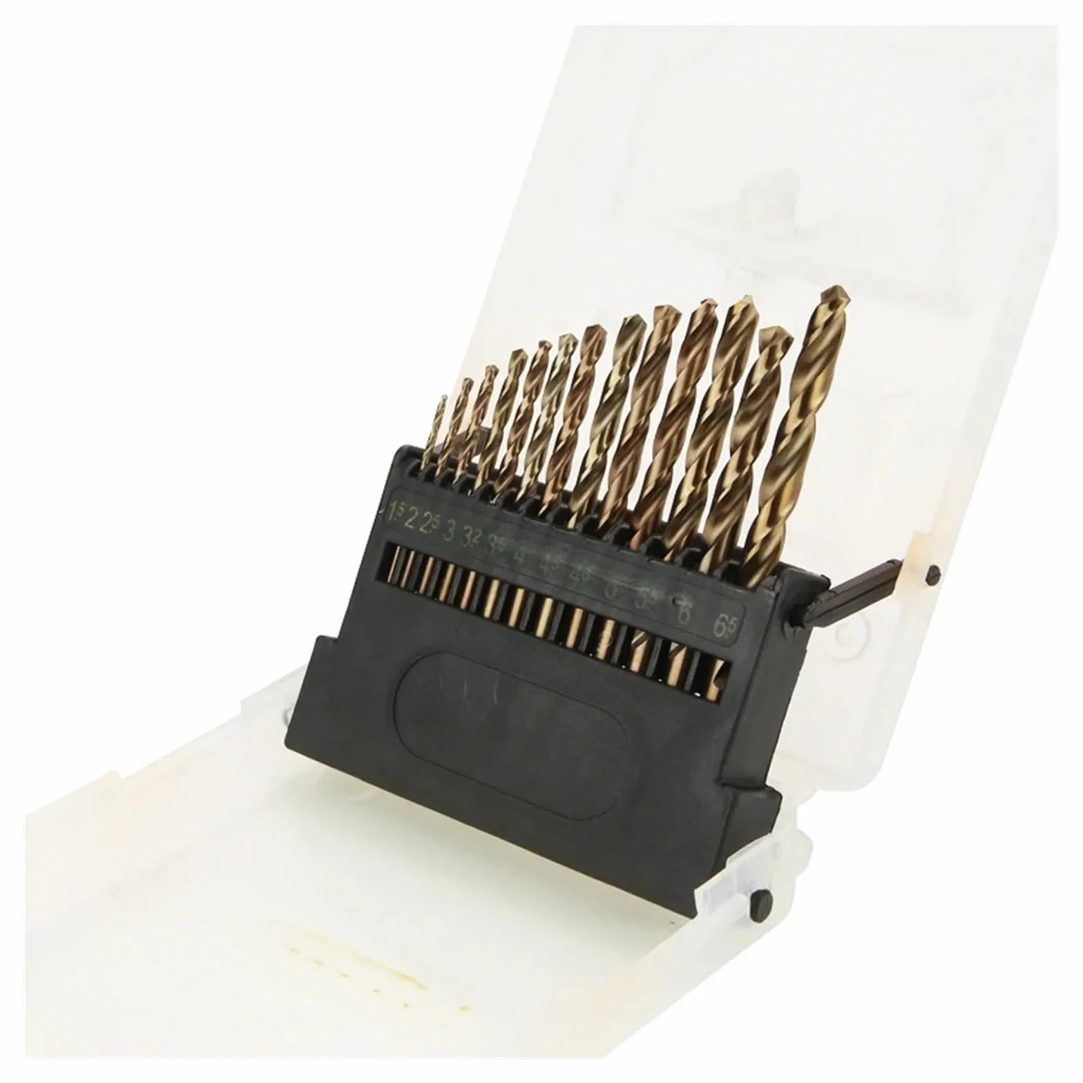 Zestaw wierteł kobaltowych M35 do żelaza i metalu chwyt betonowy akcesoria narzędziowe do metalu wiertło kręte ze stali nierdzewnej 1-13mm(19 pieces(1.0-10.0))