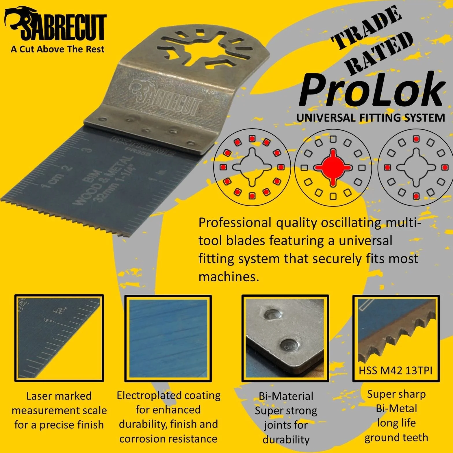 SabreCut 32pcs BB_PRK31 Ostrza multitool Trwały | Kompatybilne Bosch Fein (Non-StarLock) Makita Milwaukee Einhell Ergotools Hitachi Parkside Ryobi Worx Workzone