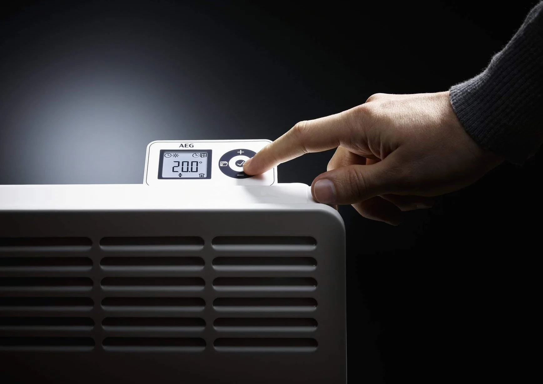 AEG Konwektor ścienny WKL 1005 1000 W na 12 m² TÜV LCD programator czasowy