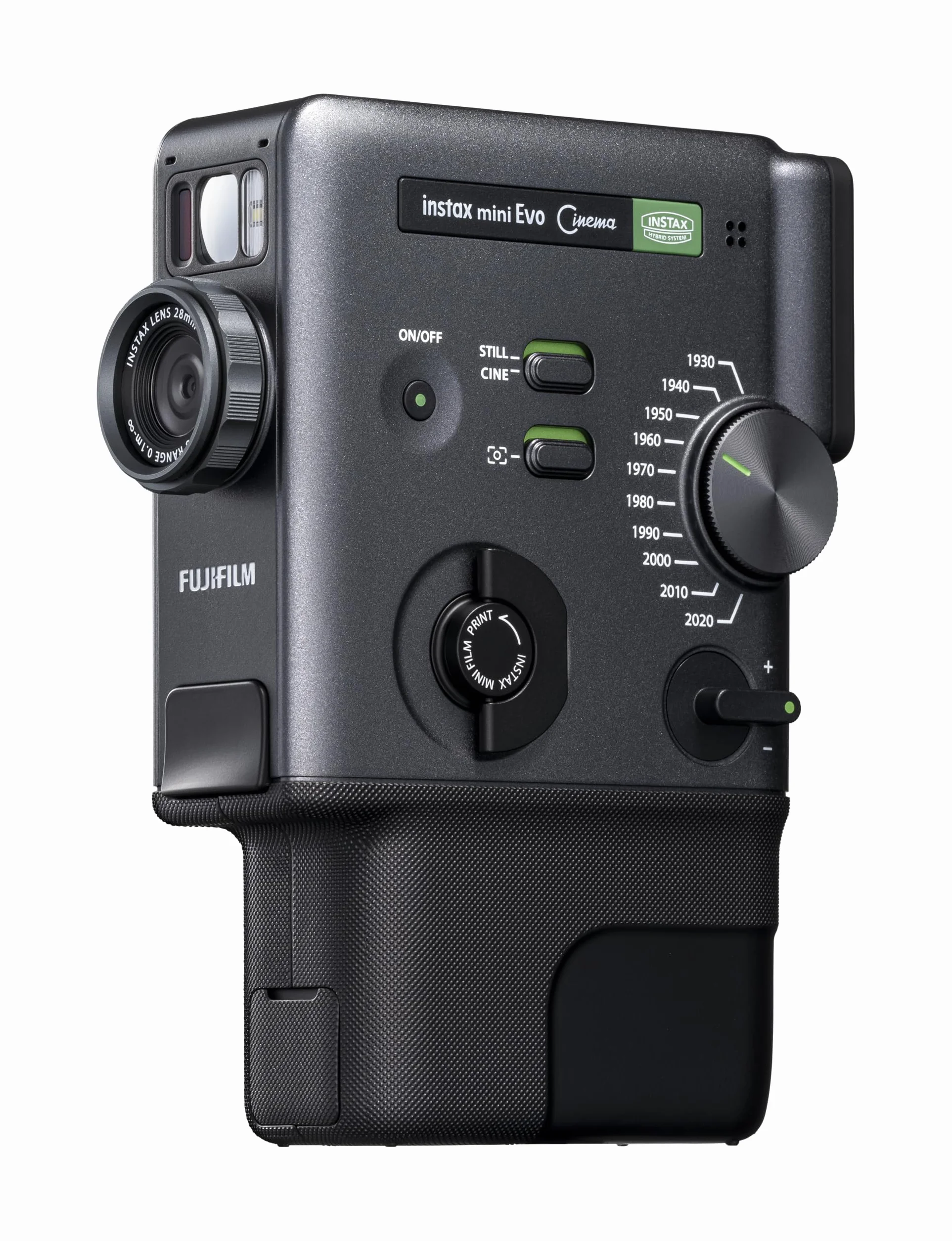 instax mini EVO Cinema Hybrydowy Aparat Cyfrowy 3 w 1, Drukarka do Smartfonów I Kamera Wideo Z Wyświetlaczem O Wysokiej Rozdzielczości 1,54 Cala, Samowyzwalaczem, Zdalnym Wyzwalaniem