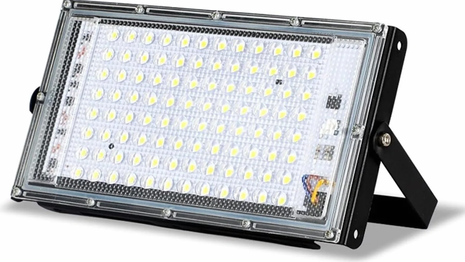 Lampy solarne zewnętrzne, Reflektor LED Lampa uliczna Projektor zewnętrzny IP65 do ogrodu, podwórka, garażu, drzwi(Flood Light X 4,WHITE 50W)