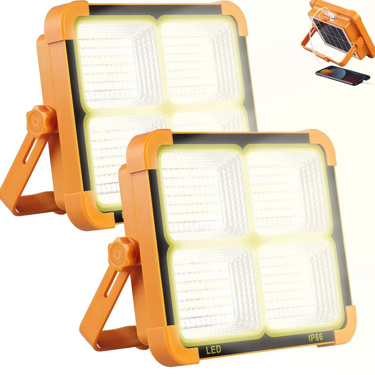 Luminea Reflektor budowlany LED, akumulator, 2392 lm, możliwość ściemniania, CCT (akumulatorowy reflektor budowlany USB)
