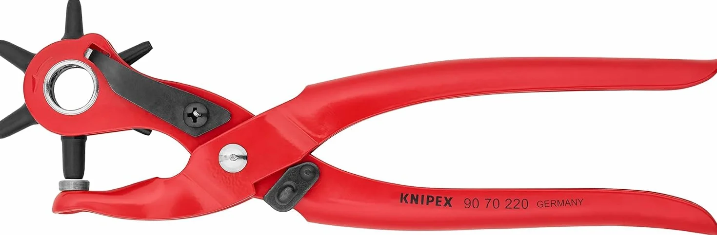 KNIPEX Szczypce obrotowe do otworów malowane proszkowo, czerwone 220 mm, 90 70 220
