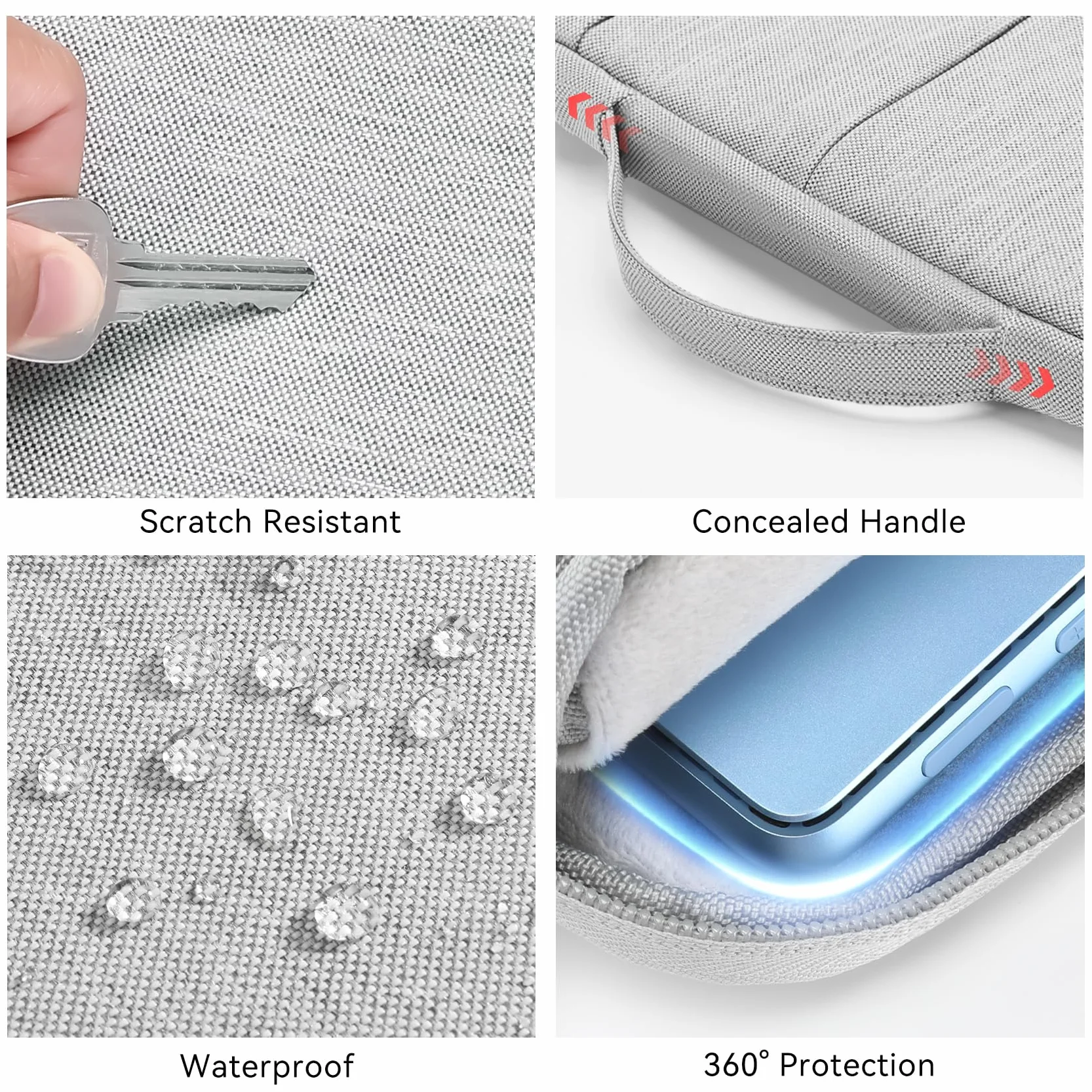 Omnpak Pokrowiec na Surface Pro 13 calowy wodoodporna torba na laptopa z kieszenią i uchwytem