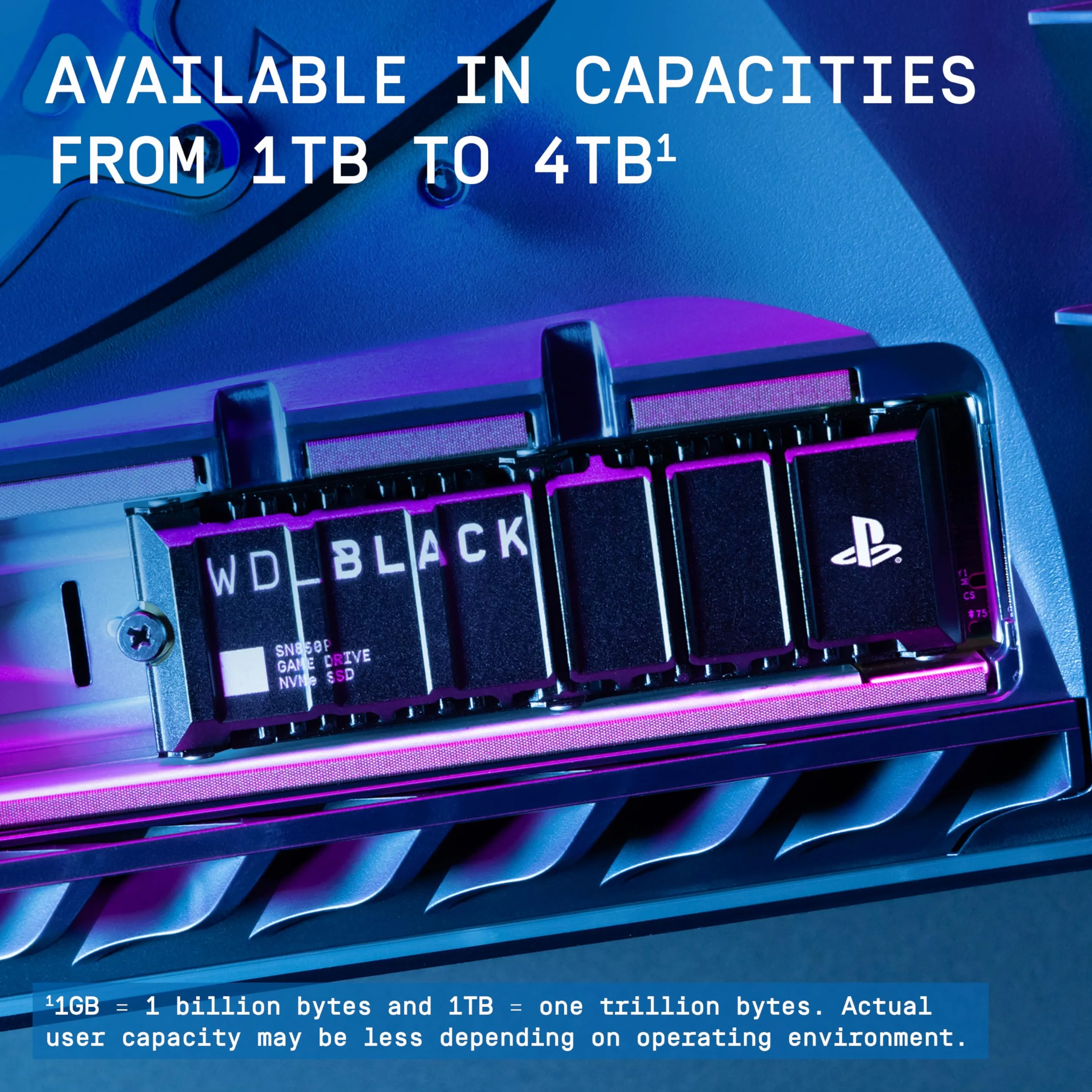 WD_BLACK 4TB SN850P NVMe SSD, oficjalna licencja na konsole PS5, prędkość odczytu do 7300 MB/s, M.2 2280, ekskluzywna konstrukcja radiatora