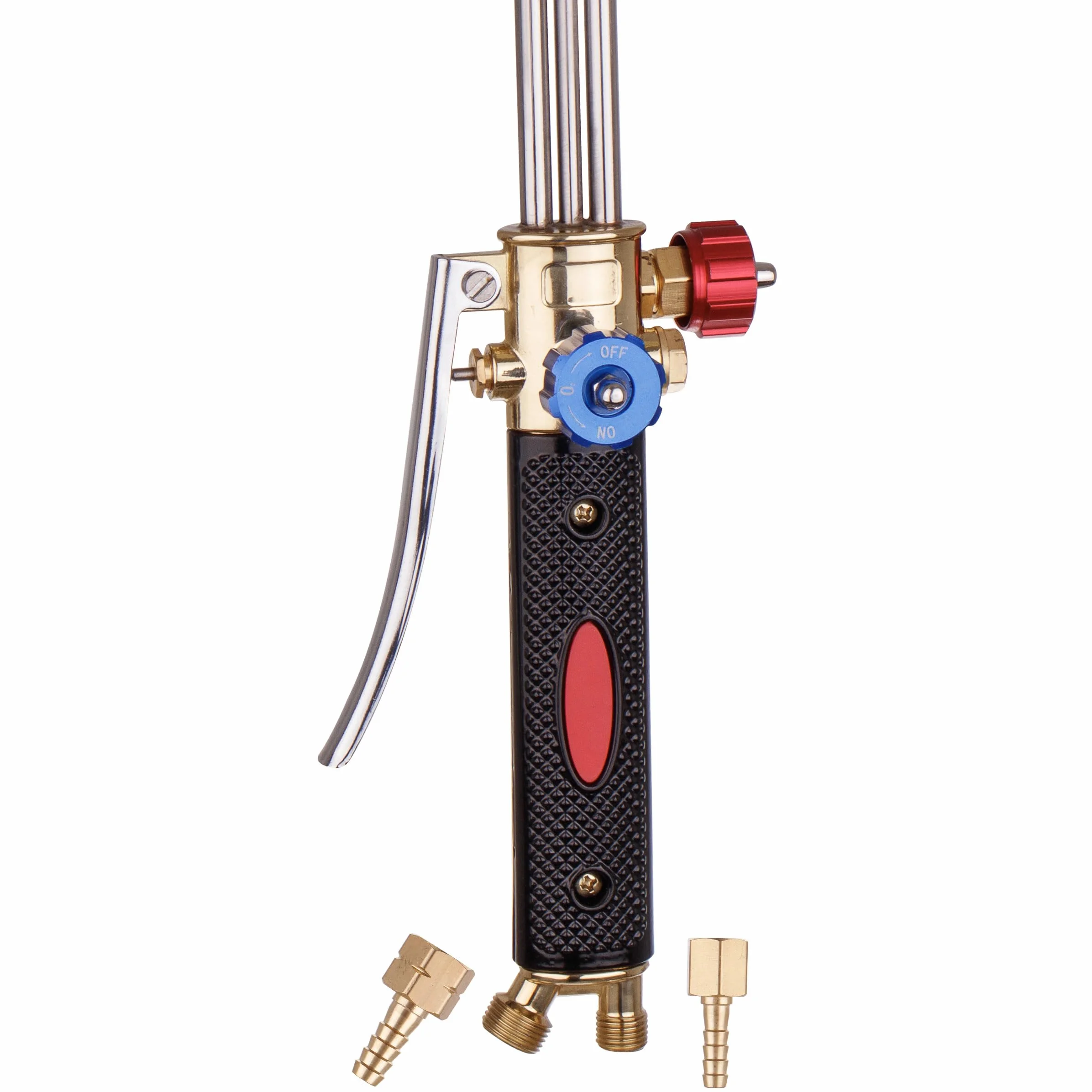 TC TECHNIC - Palnik do Cięcia Złomu - 50cm - do Propanu i Acetylenu - Kompatybilny z Dyszami PNME i ANME - Przyłącze Gazu Opałowego: 3/8"l, Tlen: 1/4" - z Zabezpieczeniem Przed Cofaniem się Płomienia