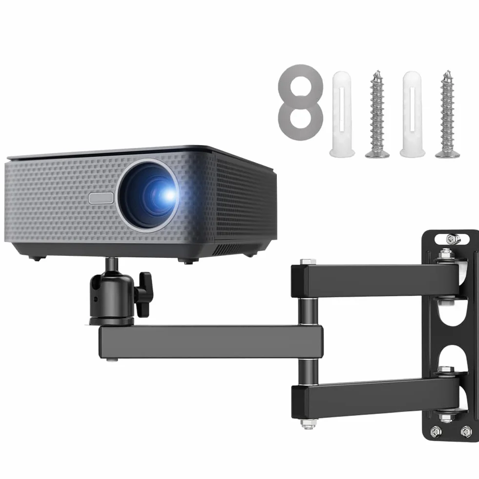 Uchwyt do projektora regulowany 360° ścienny składany z przyłączem śrubowym 1/4"