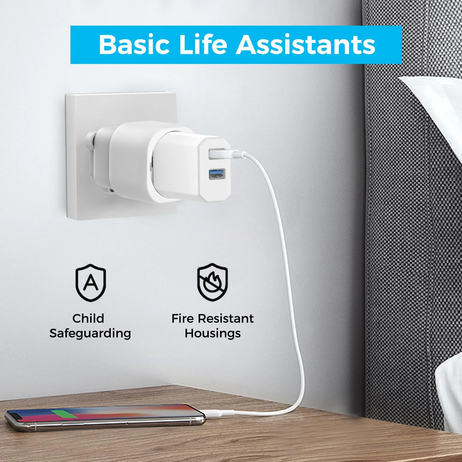 Adapter wtyczki RPA typu M biały