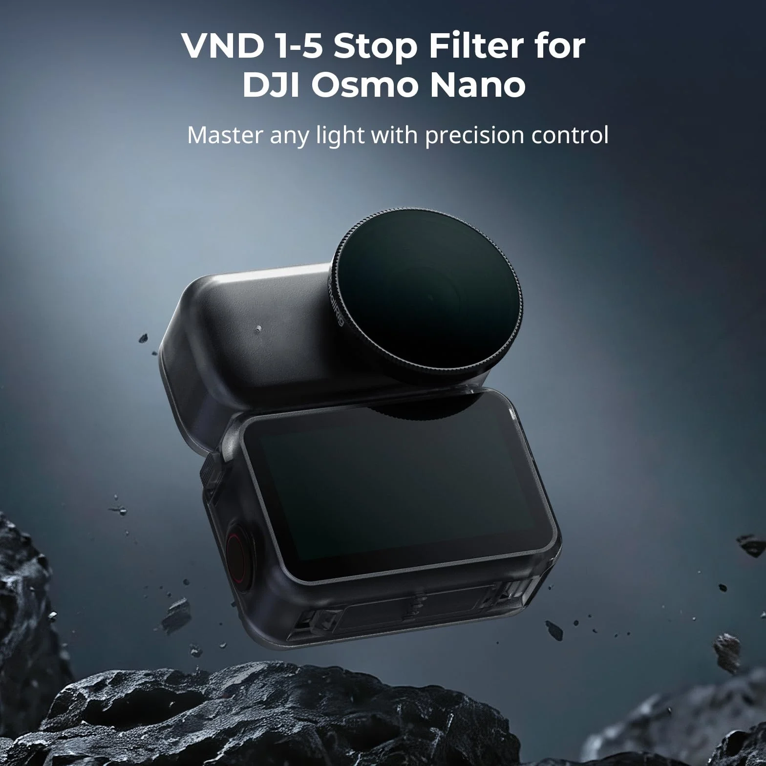 SMALLRIG Filtr VND 1-5 stopni ND2-ND32 do DJI Osmo Nano, regulowany filtr ND, szkło optyczne HD