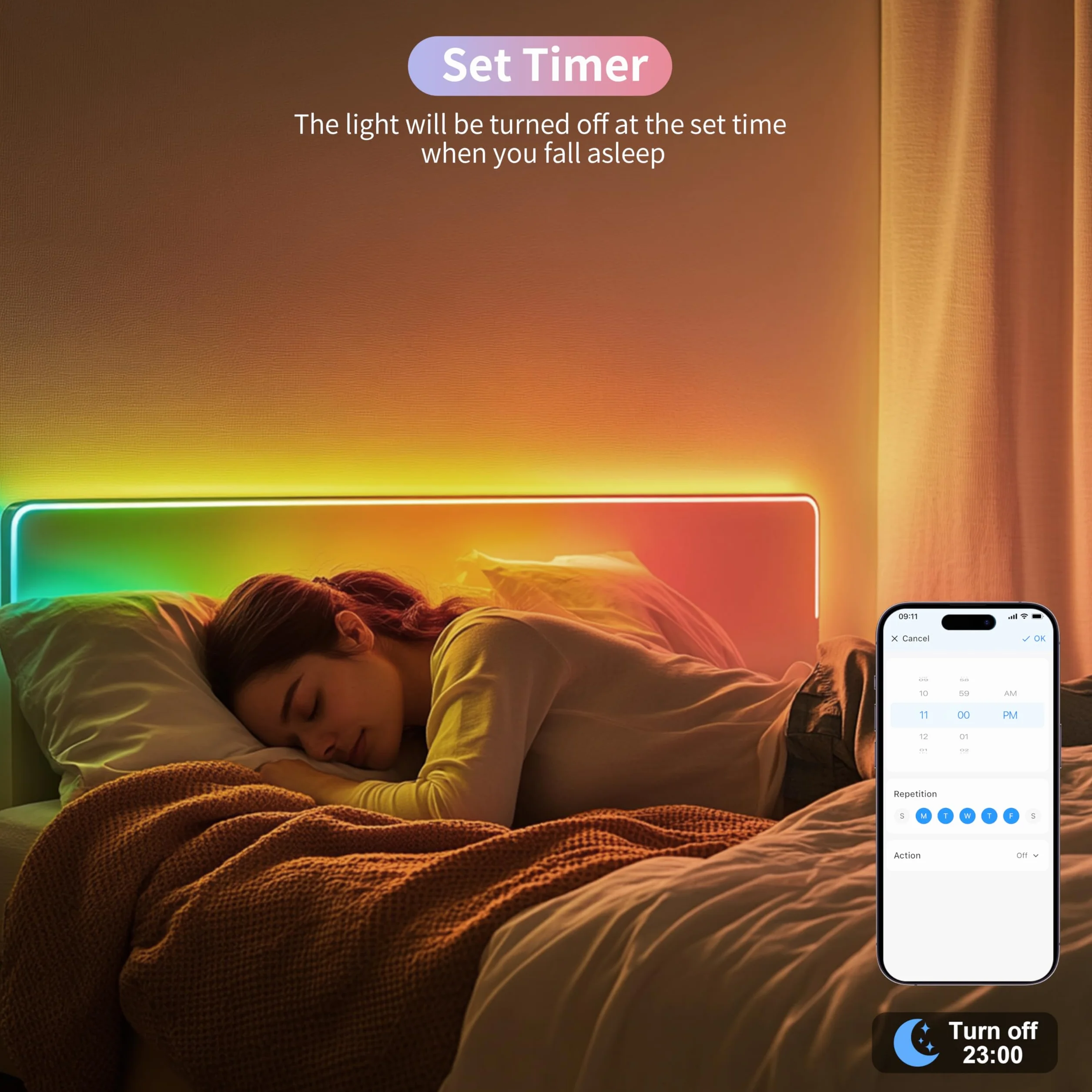 PAUTIX RGB Inteligentny zestaw taśm LED IC COB 5M, 24V Adresowy z zmieniającym kolor taśmą LED, elastyczny wielokolorowy z zasilaniem i kontrolerem WIFI z funkcją Alexa do oświetlenia DIY