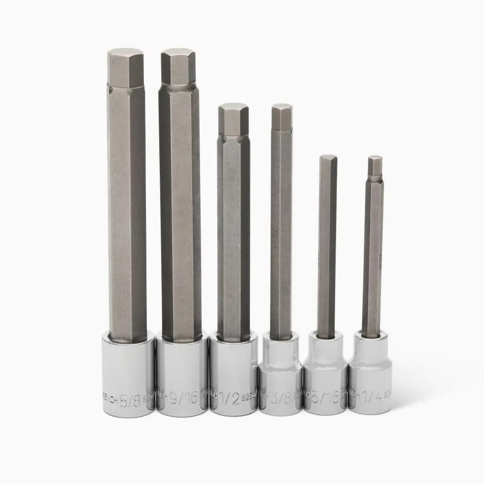 GEARWRENCH Długi zestaw nasadek sześciokątnych 1/2 napęd 6-częściowy SAE | 82587