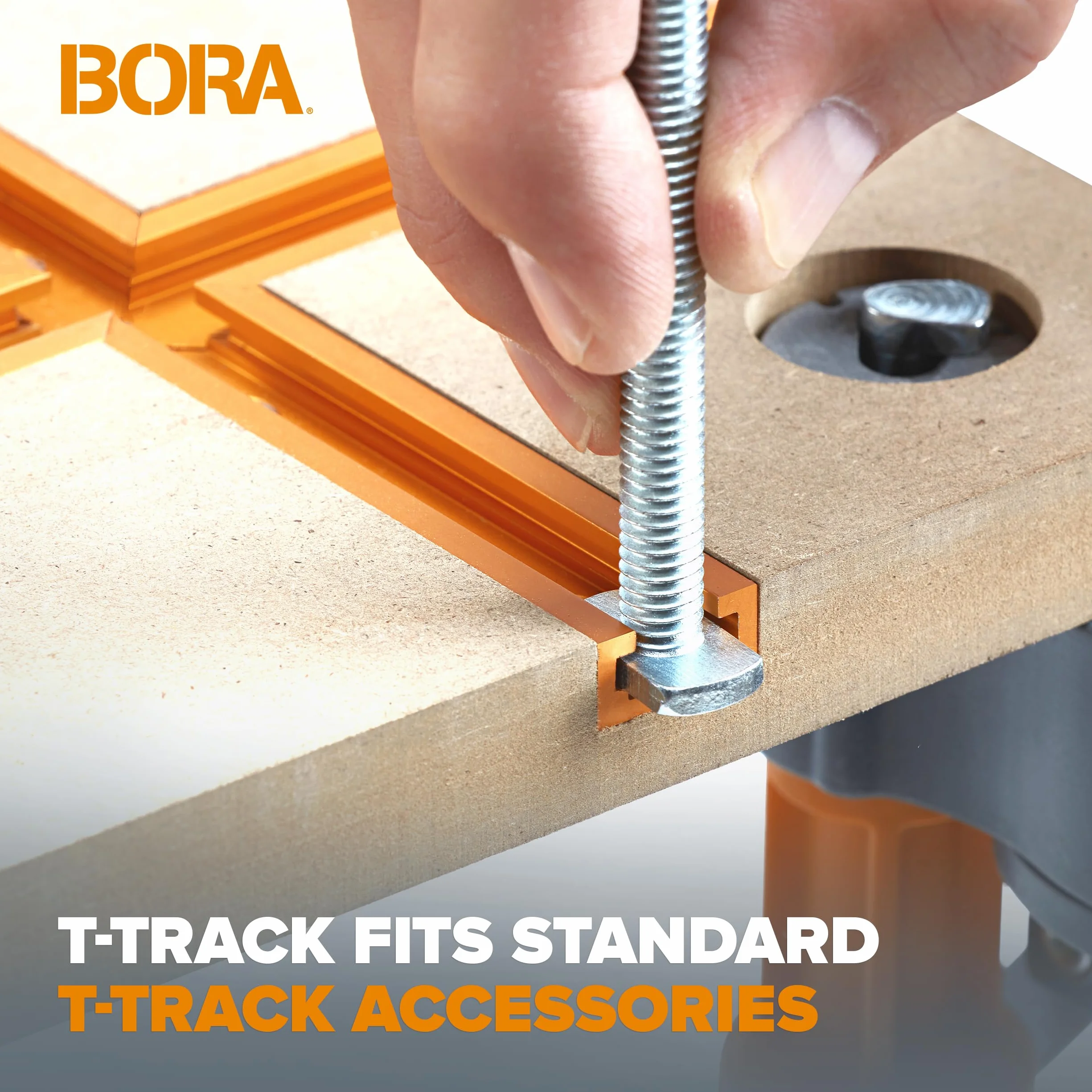 BORA Centipede 0,6 x 1,2 m T-Track Blat - otwory dla psów 20 mm