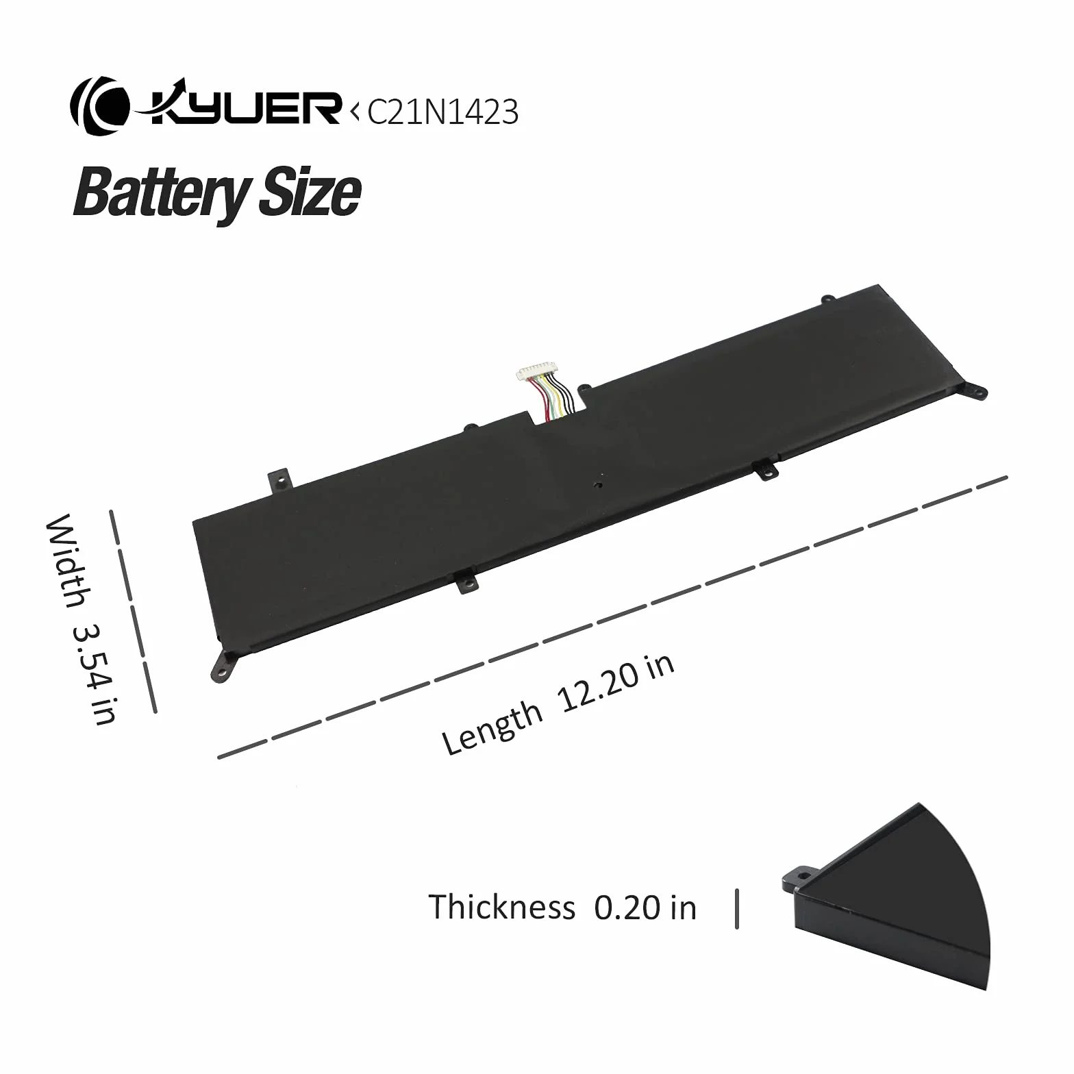 K KYUER 38Wh C21N1423 Bateria do Asus X302L X302LA X302LJ X302U X302UA X302UJ X302UV R301L R301LA R301LJ R301U R301UA R301UV P302L P302A P302LJ P302U P302UA F302L F302LA F302LJ F302UA F302UJ F302UV