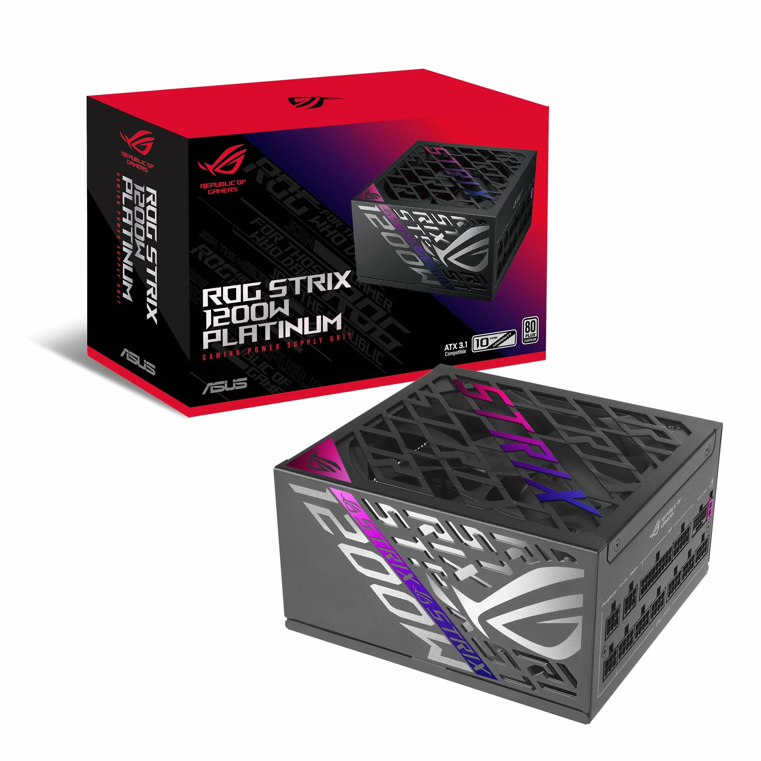 ASUS ROG Strix 1200 W Platinum zasilacz modułowy 80 Plus ATX 3.1 GAN MOSFET