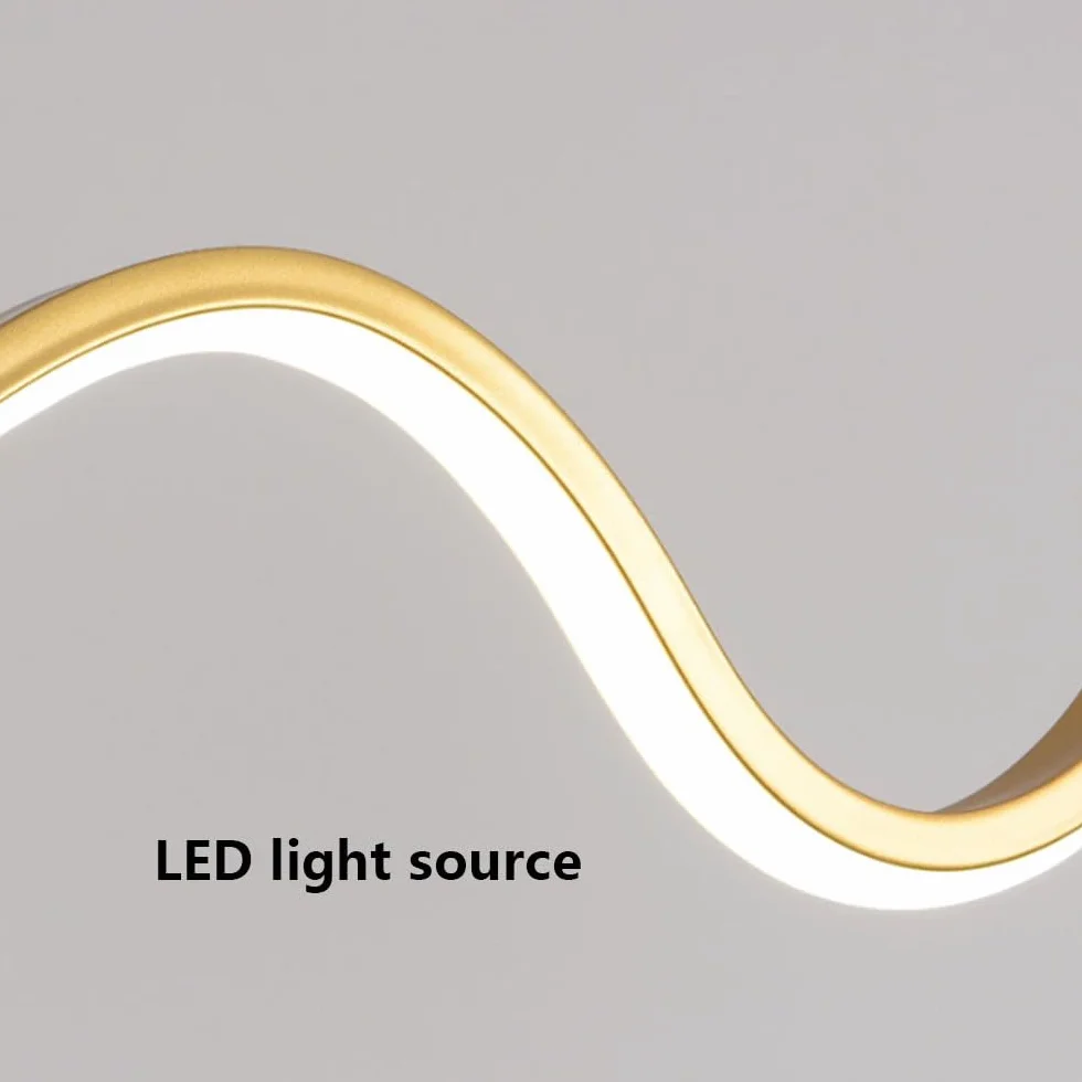 Nordic Lampa wisząca LED Liniowy żyrandol Oprawa aluminiowa Oświetlenie 3000-6000 K Lampa wisząca Kreatywny wystrój domu Możliwość przyciemniania Nowoczesne oświetlenie wewnętrzne