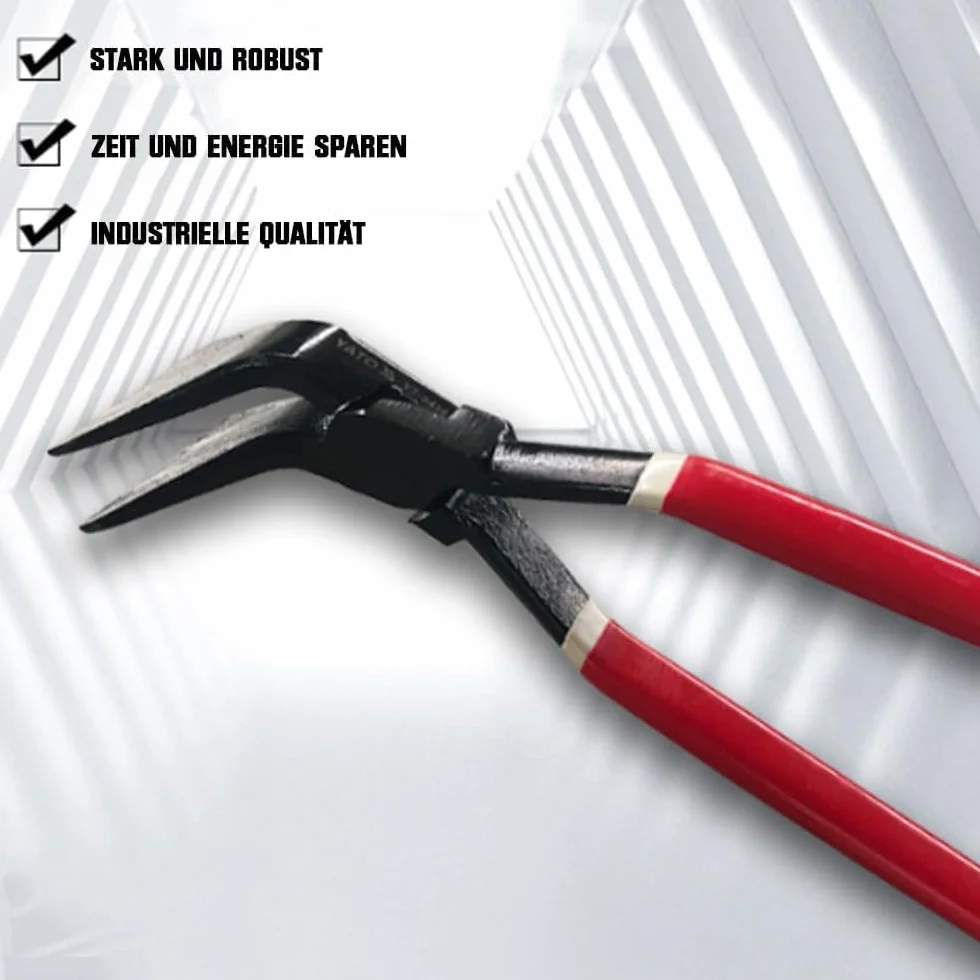 6-częściowy zestaw zacisków Cr-Mo Steel (L-280 mm | HRC 30-35 | 0° 45° 90°) + nożyce do blachy (L-250 mm | HRC 56-62 | lewe i prawe cięcie) szczypce do gięcia do blachy, dekarzy, hydraulików, szczypce