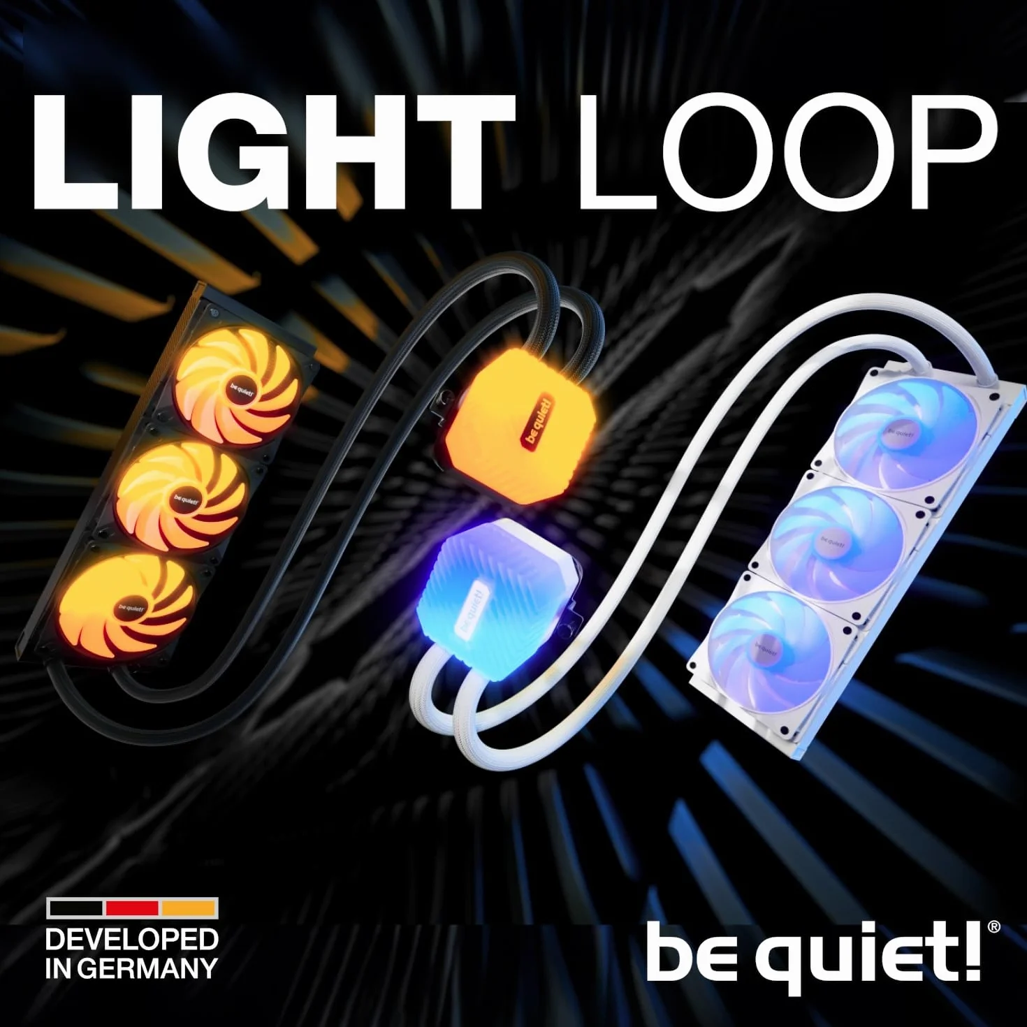 be quiet! Light Loop 360 mm Black Chłodzenie wodne ARGB 3x wentylator Light Wings LX 120 mm PWM high-speed