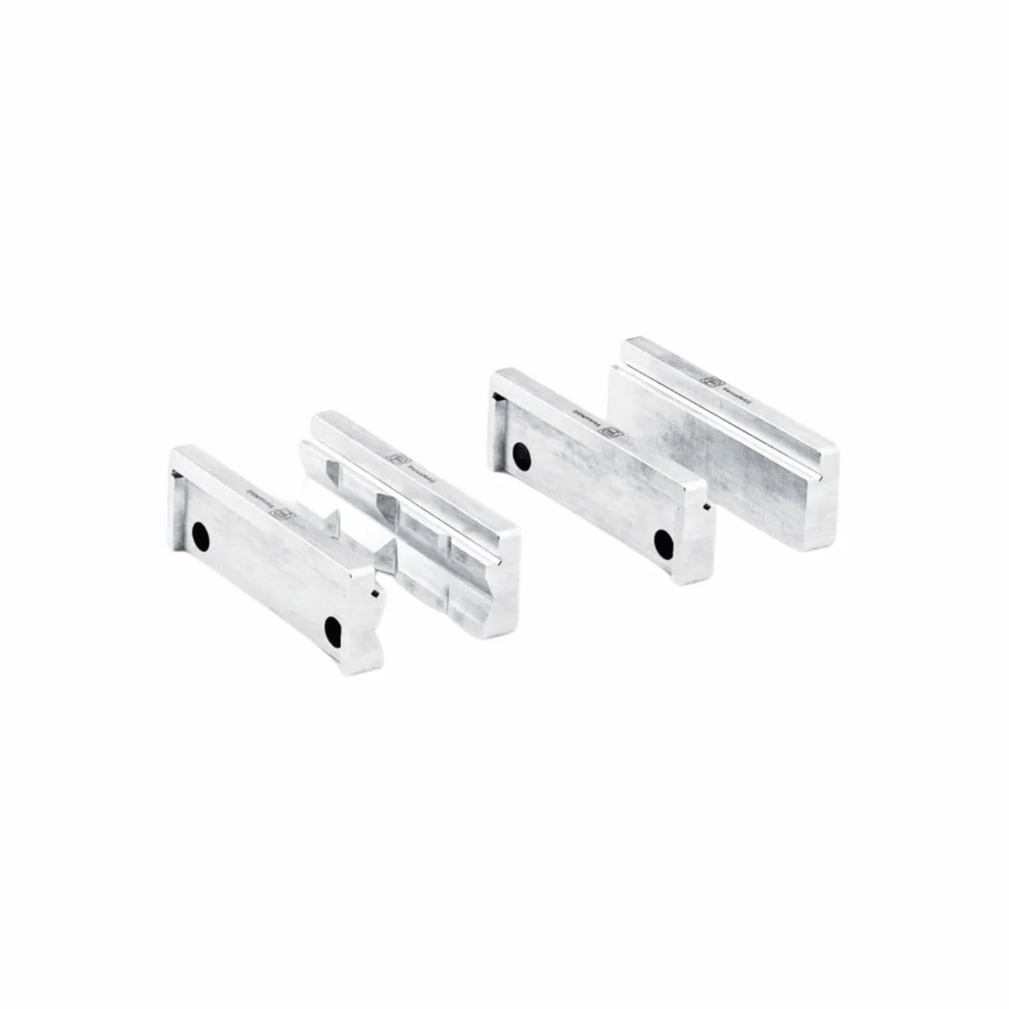 FEIN Zestaw 110 mm aluminiowych płaskich szczęk ochronnych (P), bezpieczne mocowanie, długa żywotność i ochrona materiały