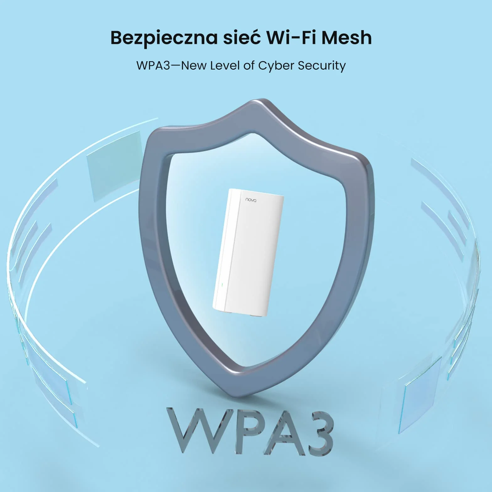 Tenda Nova MX12-3 AX3000 Mesh Wi-Fi 6 System, zasięg 650m², Quad-Core 1,7 GHz, Gigabit LAN, 3-Pack