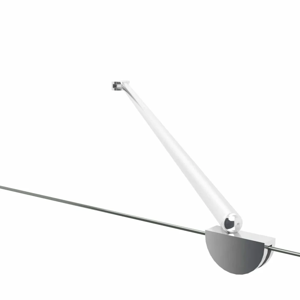 Kabina prysznicowa z hartowanego szkła 3 mm z profilami aluminiowymi przezroczysta 120 x 69 x 130 cm składana konstrukcja do ochrony przed pryskaniem w łazience