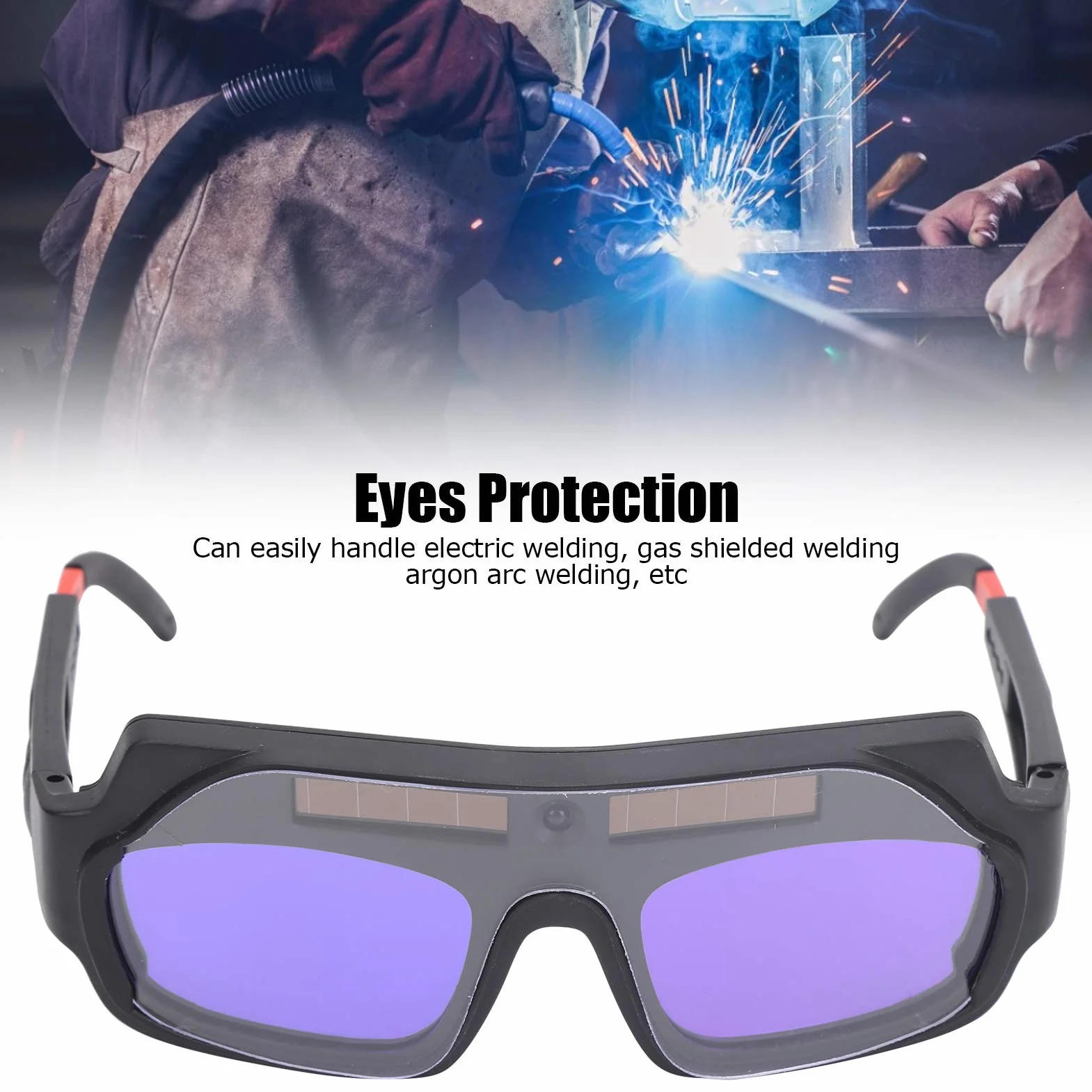 Walfront YZ05 Automatyczne Ściemnianie Okulary Ochronne do Spawania Elektrycznego, Regulowane Akcesoria Spawalnicze