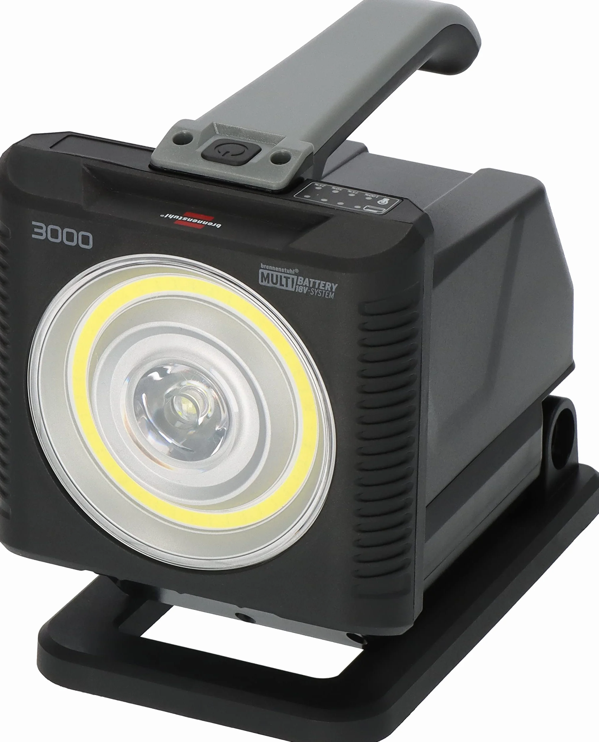 Brennenstuhl Professional Multi Battery LED Lampa ręczna HL 3000 / lampa robocza 1140 + 2160lm (20W, IP54, kompatybilny z akumulatorami 18V od 10 różnych producentów, Engineered in Germany)