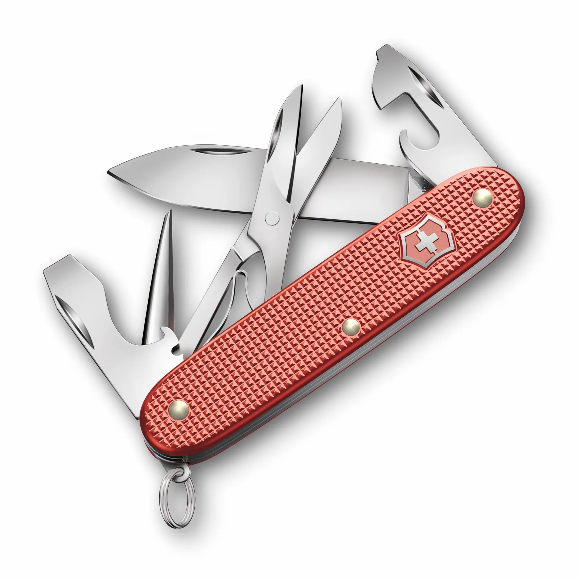 Victorinox Szwajcarski scyzoryk Pioneer X Alox Limited Edition 2025, narzędzie wielofunkcyjne, nóż szwajcarski, 9 funkcji, ostrze, śrubokręt, czerwony
