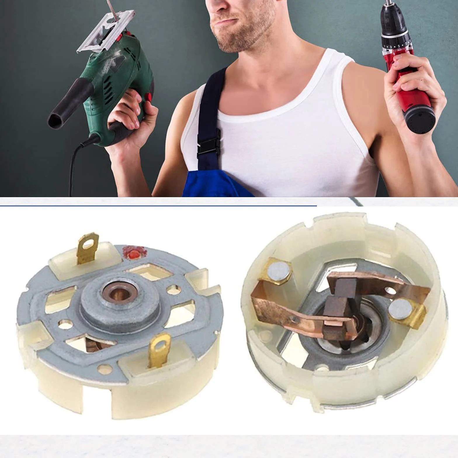 WANGCL 4 szt. Burch węglowy silnika do RS/GRS550VC Bosch MAKITA narzędzia silnikowe wiertarka akumulatorowa RS550