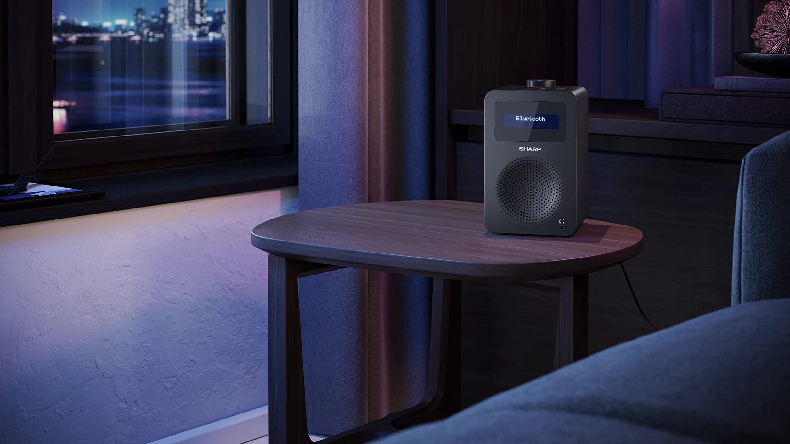 SHARP DR-430 przenośne radio cyfrowe (DAB/DAB+/FM z RDS, Bluetooth 5.0, gniazdo słuchawkowe, 5 W), czarne