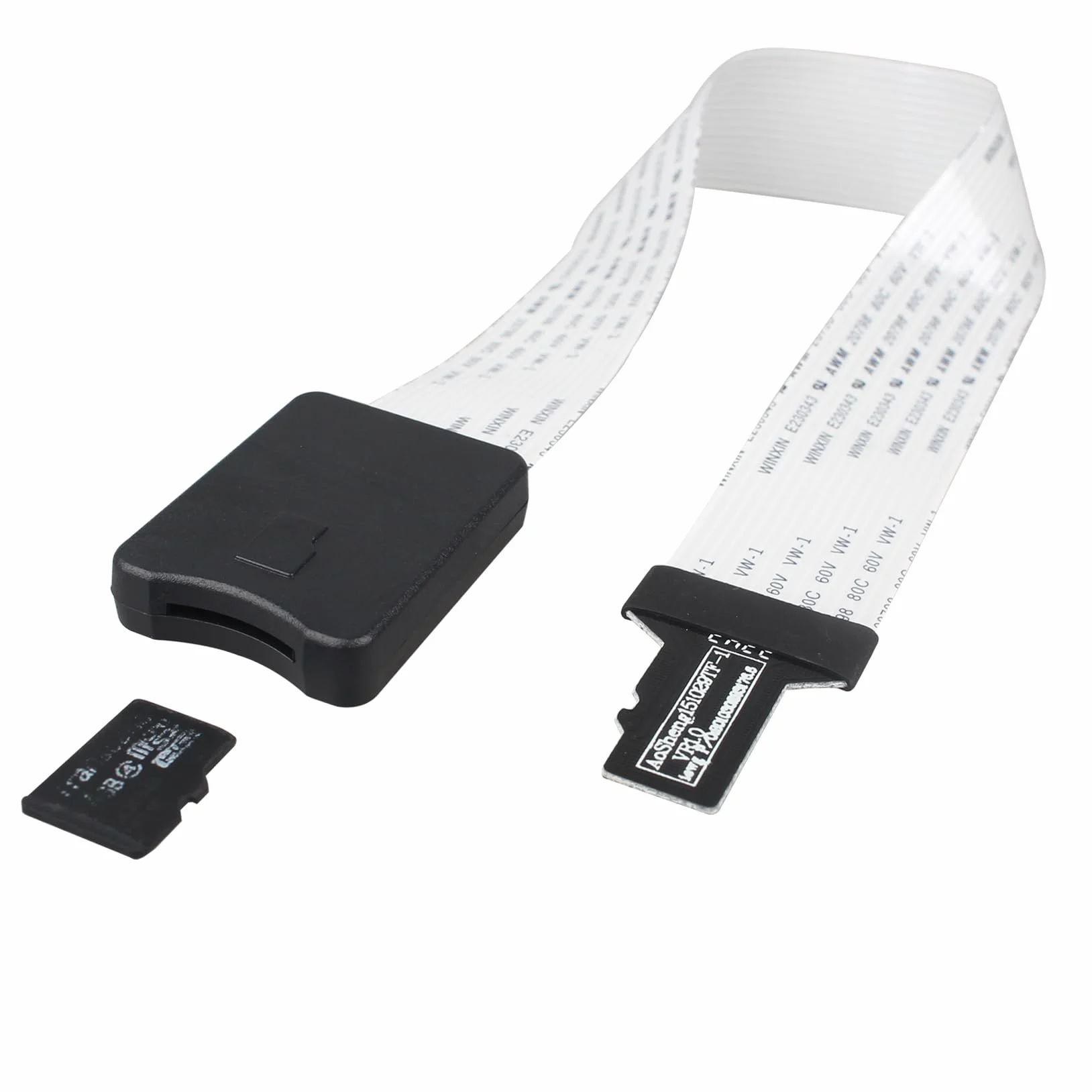 Jopto 2 szt. Micro SD na TF kabel przedłużający karty Flash adapter karty pamięci miękkie płaskie przedłużacz FPC kabel do SanDisk Arduino samochód GPS DVD DVR Dash Cam Tablet telefon LED ekran LCD