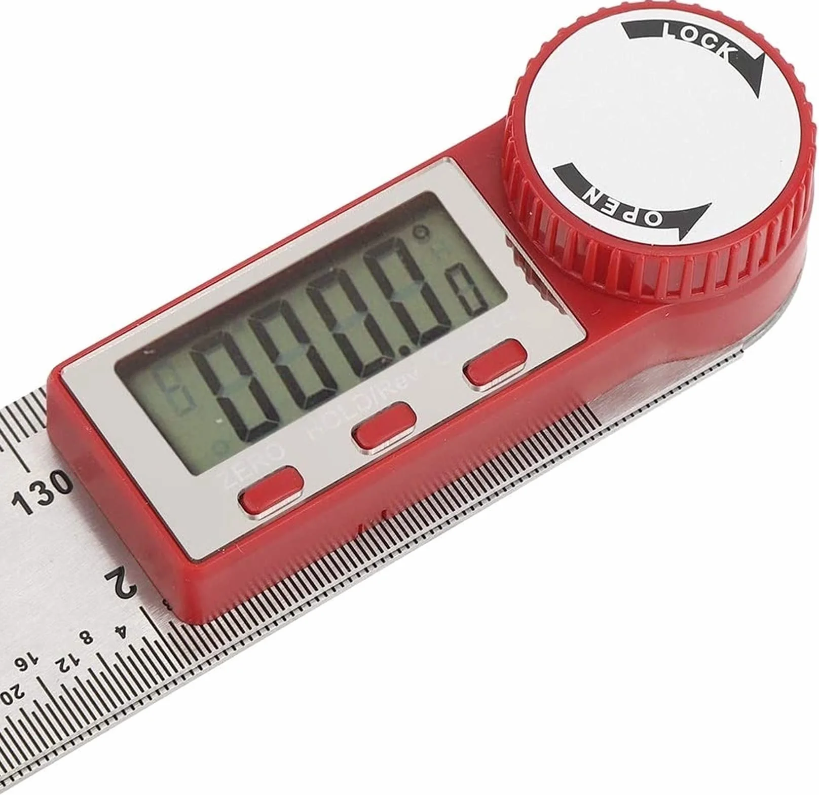 Linijka lokalizacyjna narzędzia pomiarowego, pomiar linijki, trwałe kąt wielofunkcyjny duży kąt pomiarowy instrument pomiarowy elektroniczny cyfrowy kąt wyświetlacza linijka kątów drewna (2 szt.)