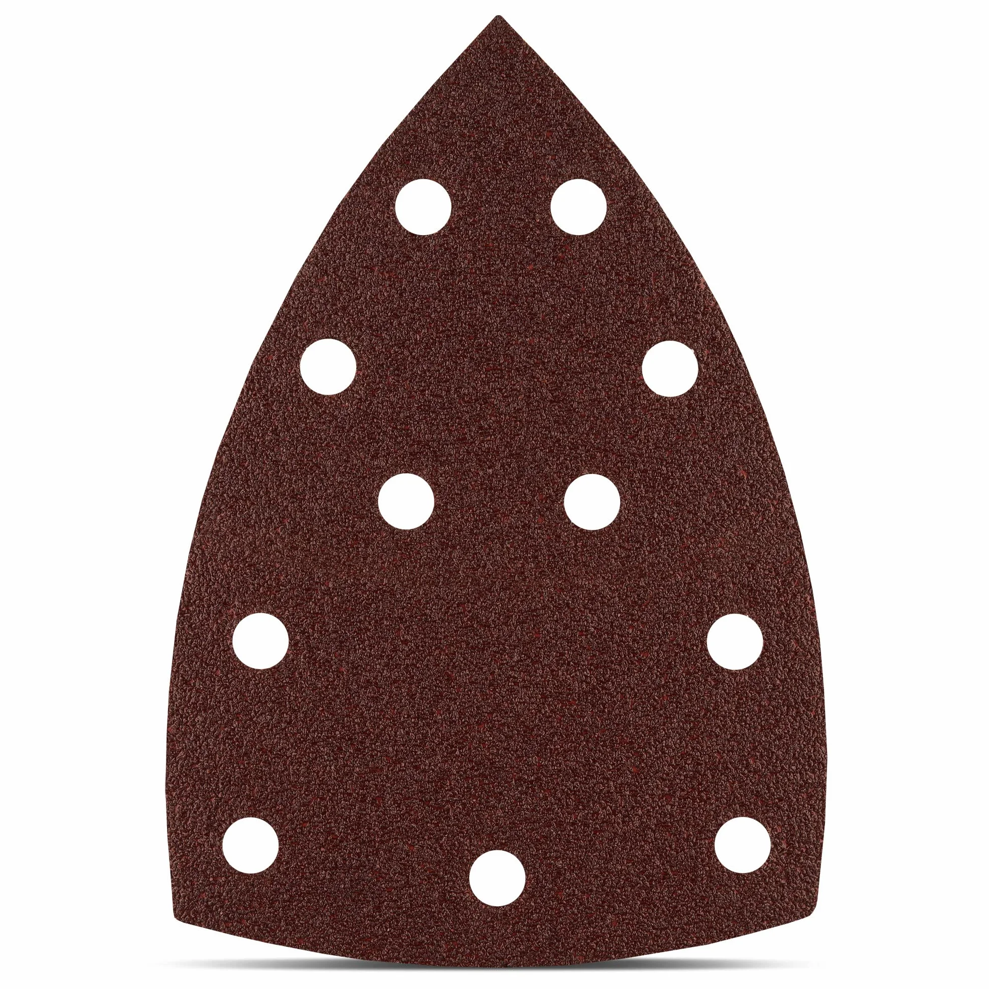 Prio trójkąty szlifierskie │ 25 sztuk │ 11 otworów │ 105 x 152 mm │ ziarnistość 40 │ do szlifierek wielofunkcyjnych │ arkusze szlifierskie │ trójkątne podkładki szlifierskie │ papier ścierny