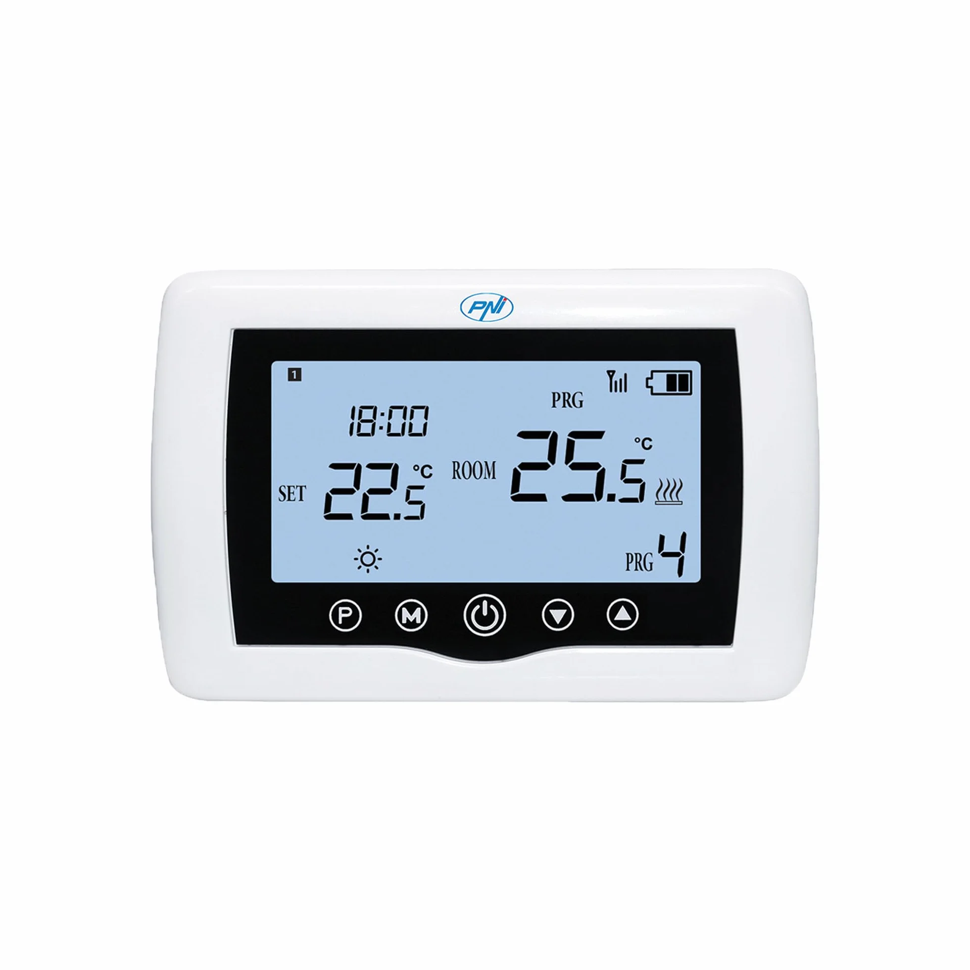 PNI CT410 PRO inteligentny termostat bezprzewodowy, z Wi-Fi, sterowanie 2 strefami przez Internet, do instalacji grzewczych, pomp, zaworów magnetycznych, aplikacji TuyaSmart, histereza 0,2 stopni C