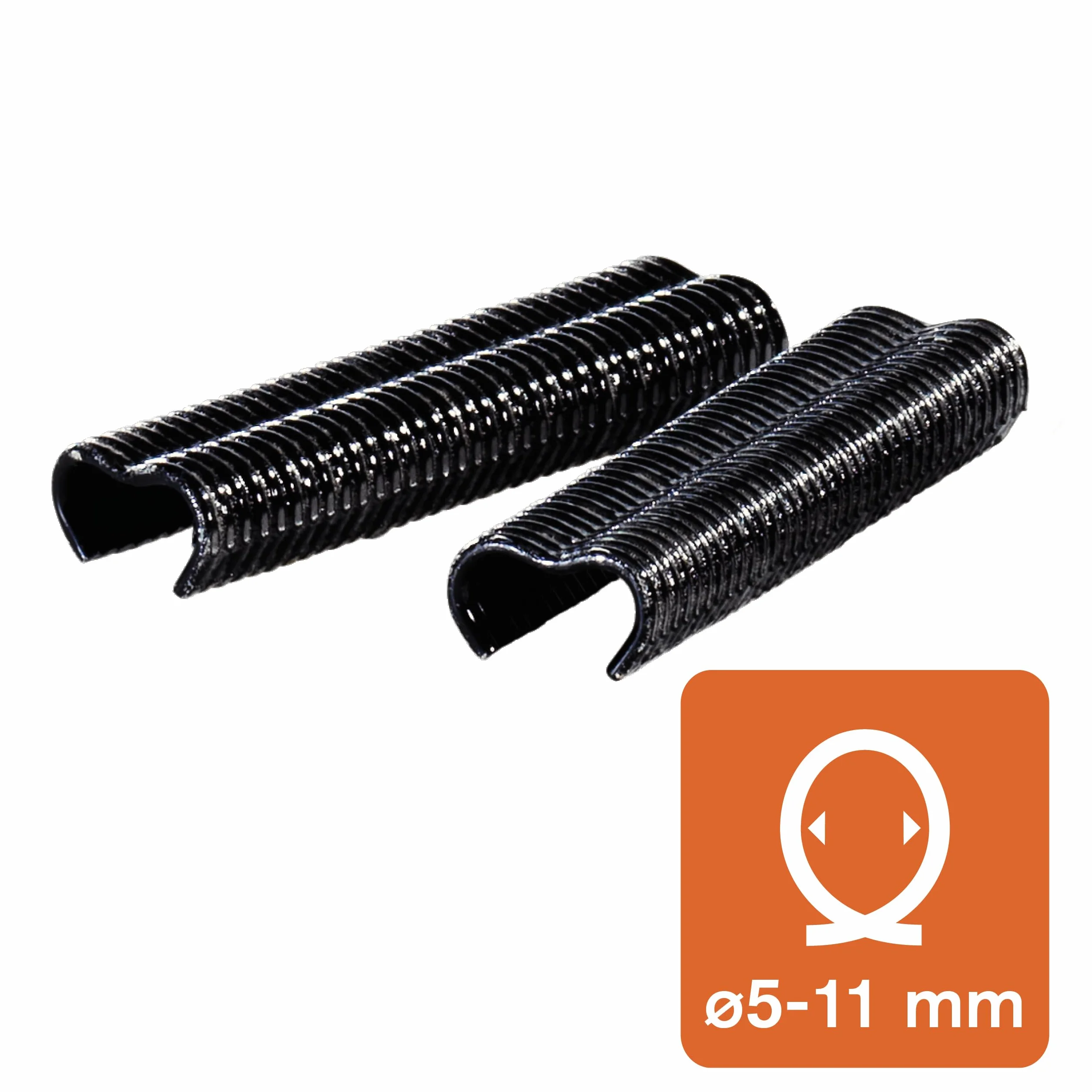 Rapid, Zszywki Zaciskowe Rapid VR22, Galwanizowane z Czarną Powłoką PET, Siatki Druciane 5–11 mm, Idealne do Zabezpieczania Klatek i Ogrodzeń, 215 Sztuk, Blister (40108804)