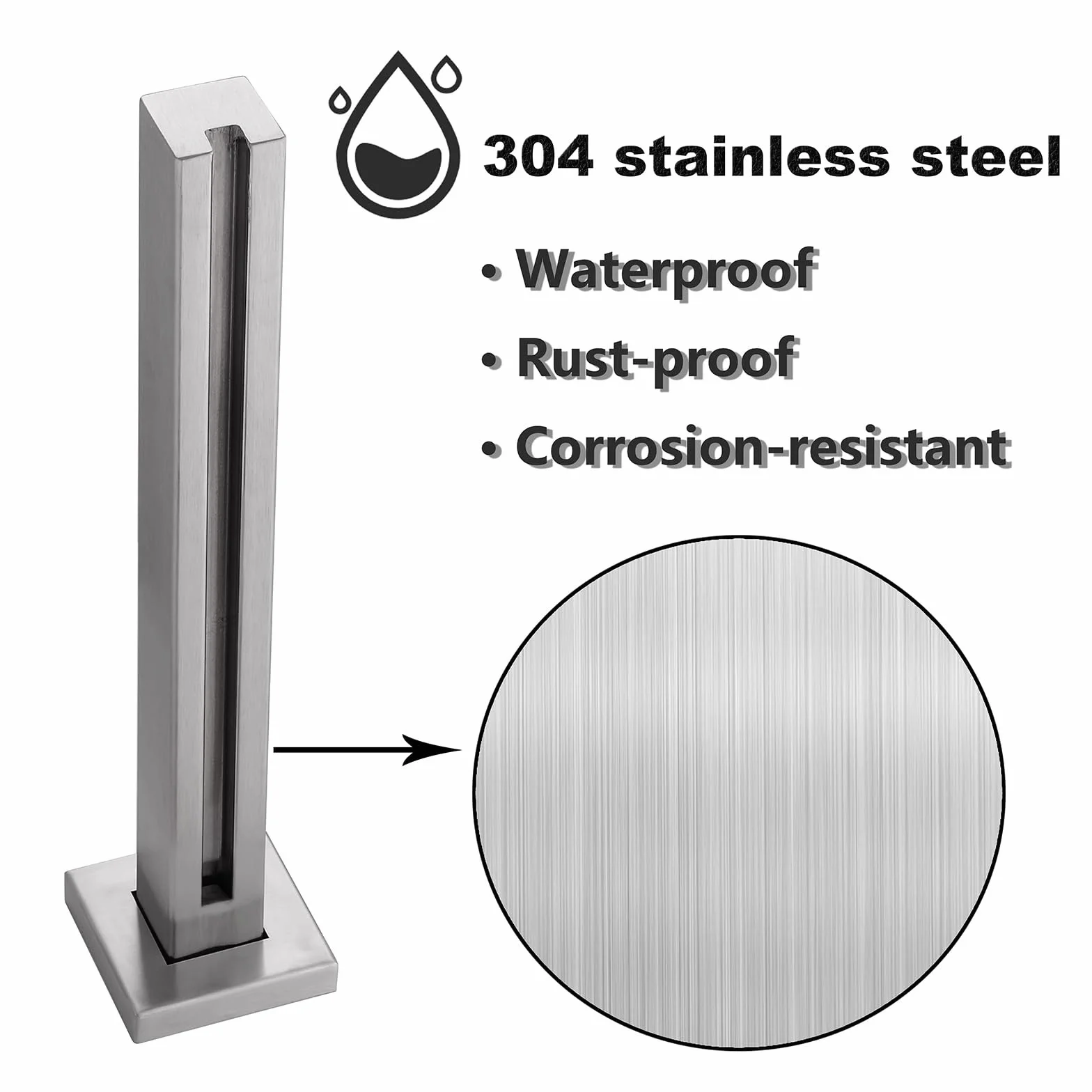 Zestaw balustrad szklanych ze stali nierdzewnej 304 do wnętrz i na zewnątrz, 80 cm, wysoka srebrna narożna szklana balustrada z akcesoriami, nowoczesny system poręczy tarasowej