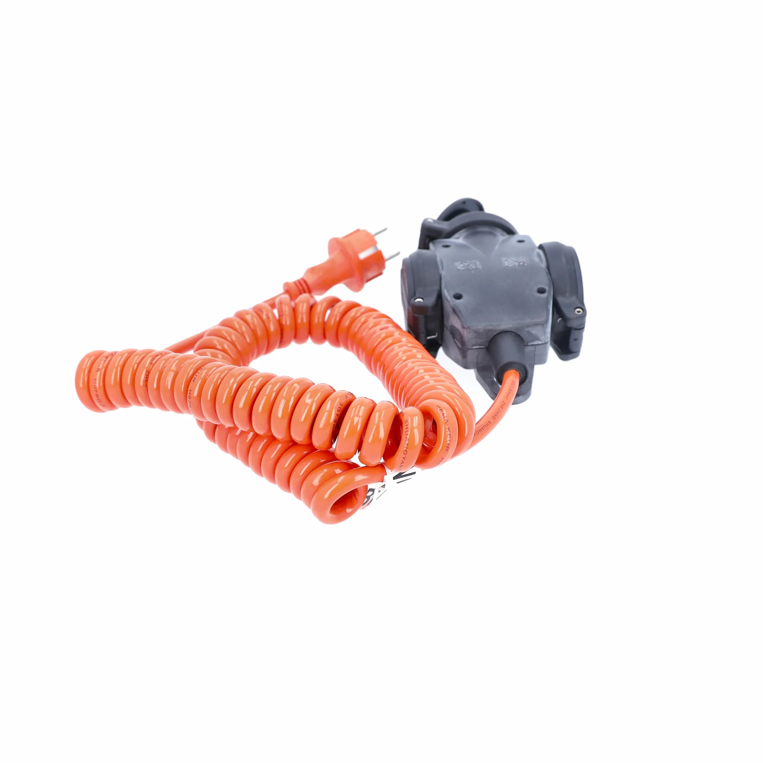 as - Schwabe 70414 Schutzkontakt-Spiralkabel, 5m H07BQ-F 3G1,5, orange, IP44 Gewerbe, Baustelle