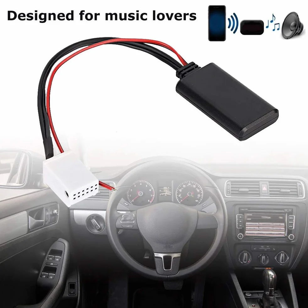 Samochodowy moduł AUX Bluetooth 12 V 12-pinowy adapter do MCD RNS 510 RCD 200 210 300 310 500 510