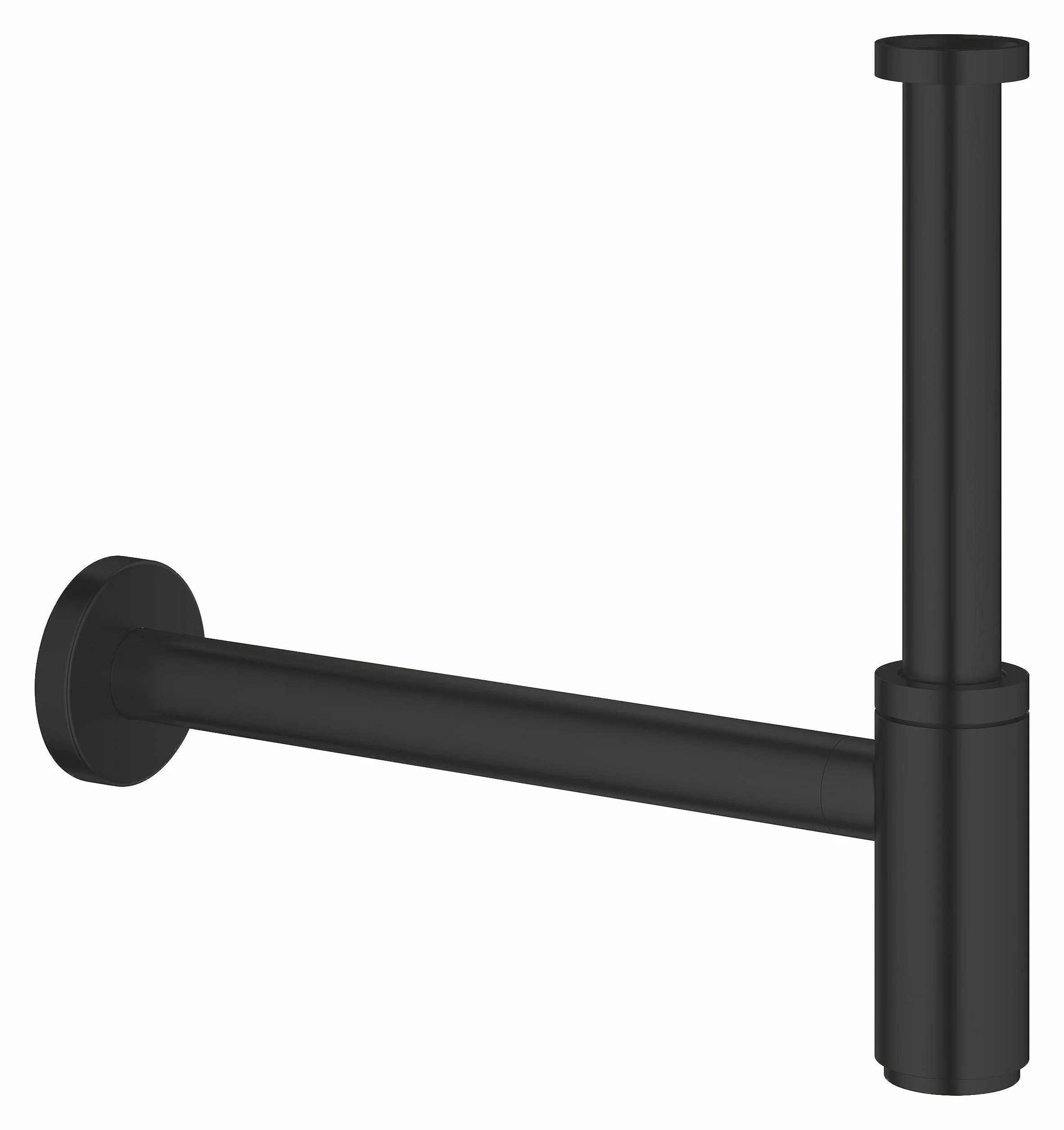 GROHE, Syfon 1 1/4", syfon (zestaw odpływowy do umywalki i umywalki, zestaw odpływowy z mosiądzu, zakręcana nasadka do czyszczenia), czarny, 295032430