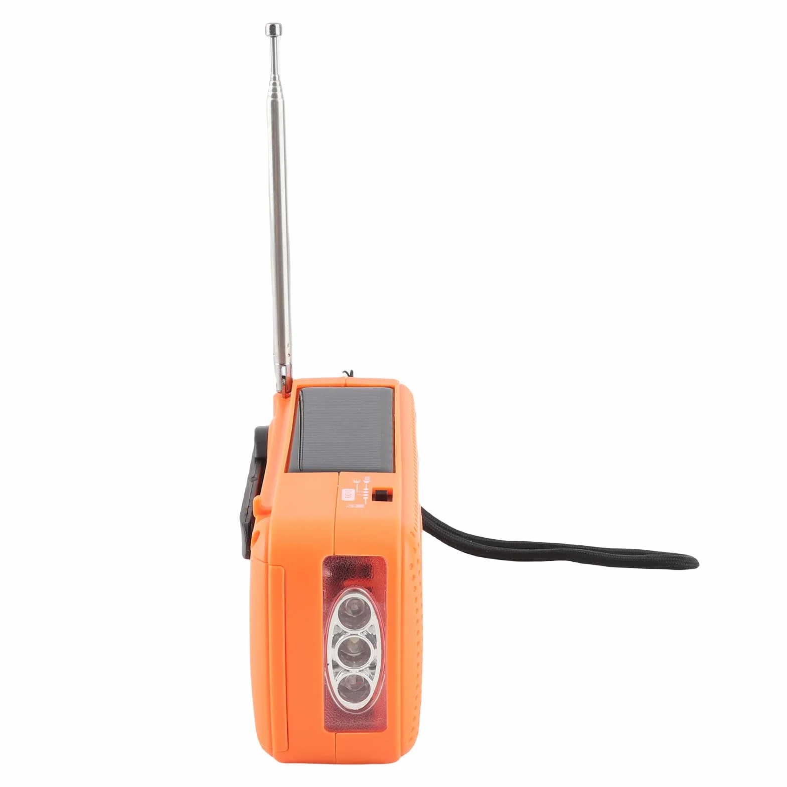 Radio awaryjne, 1200 mAh, akumulatorowe, ręczne radio na korbkę, przenośne powerbanki, latarka LED, AM/FM/SW1/SW2, zapasy awaryjne, ładowarka do telefonu komórkowego, SOS do domu (Pomarańczowy)